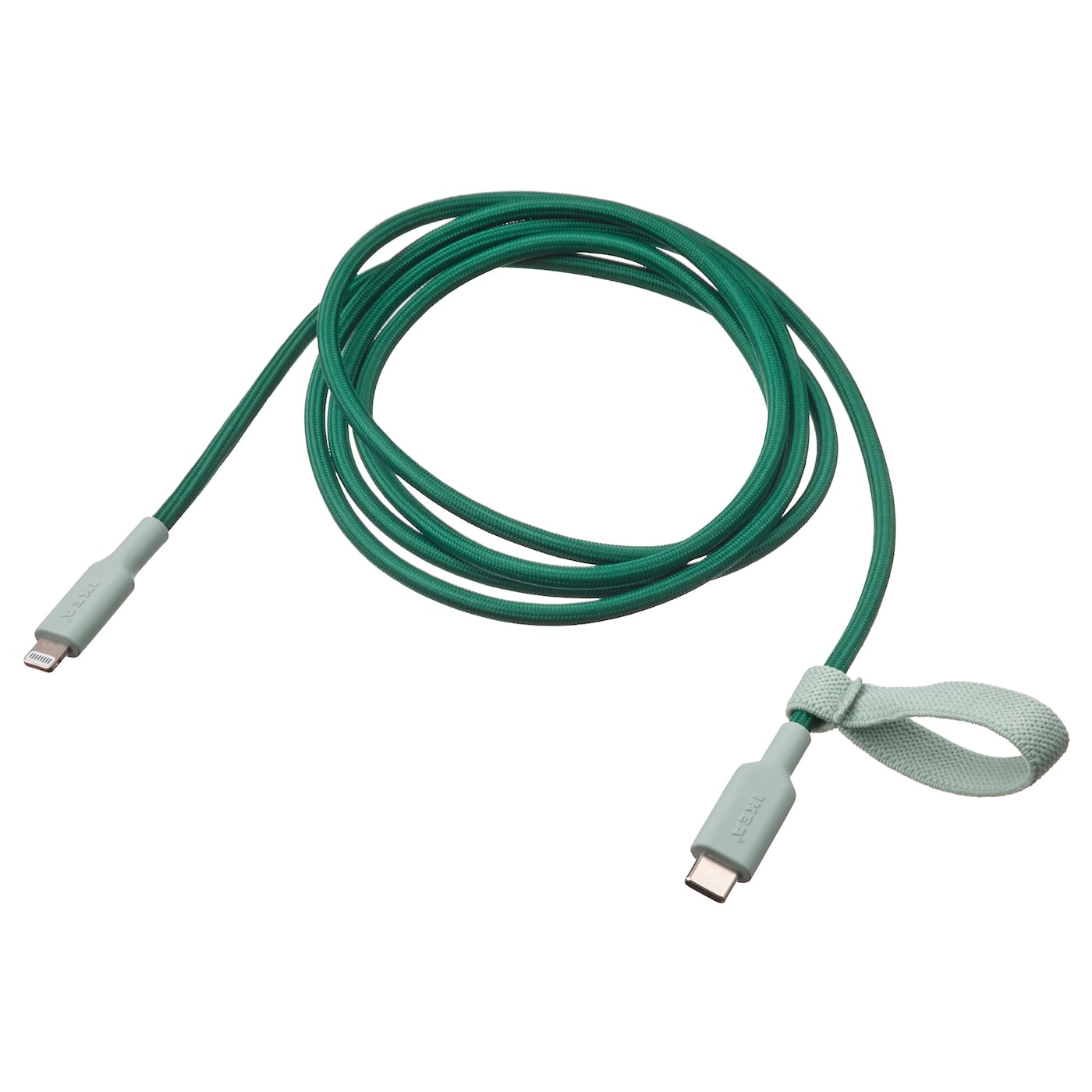IKEA LILLHULT USB-C na lightning, zielony, 1.5 m