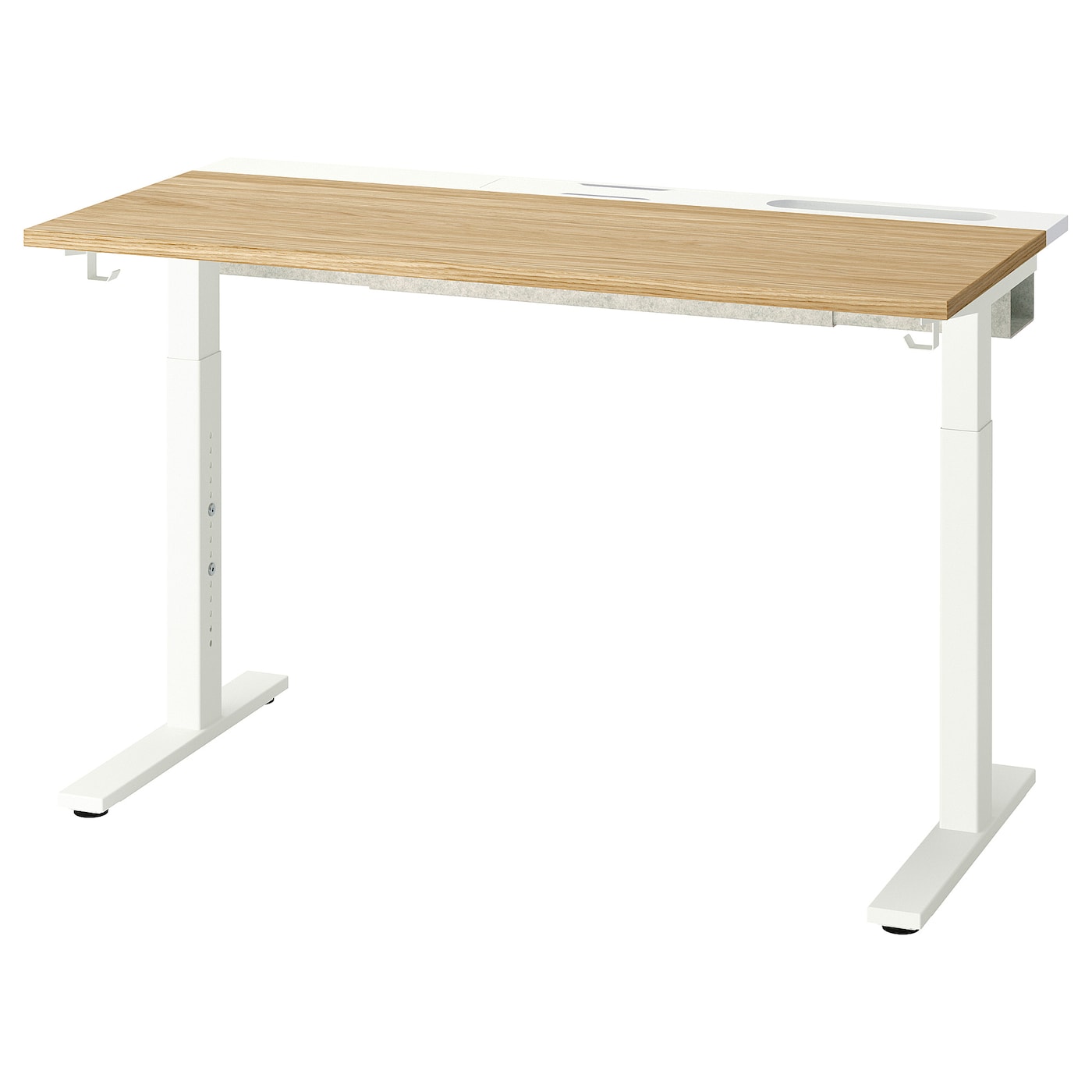 IKEA MITTZON biurko, okl dęb/biały, 120x60 cm