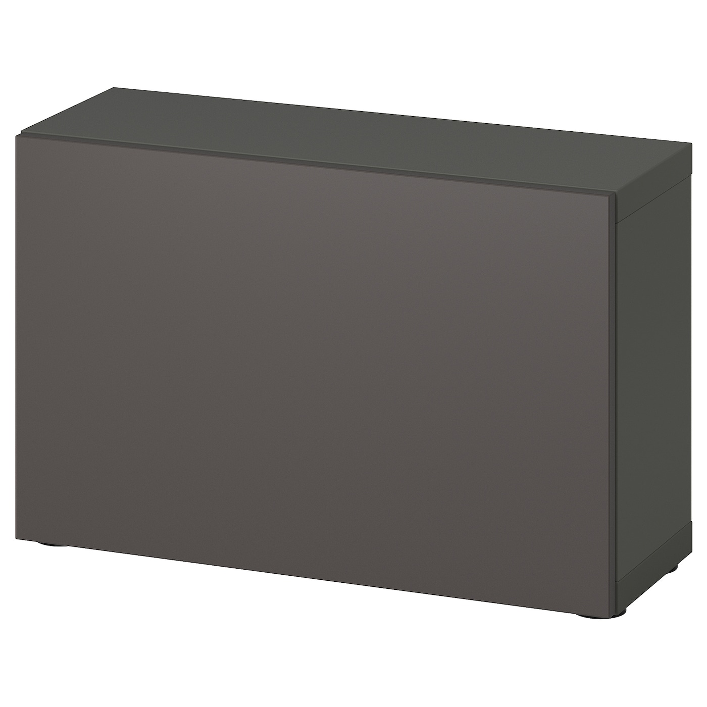 IKEA BESTÅ szafka z drzwiczkami, ciemnoszary/Lappviken ciemnoszary, 60x22x38 cm