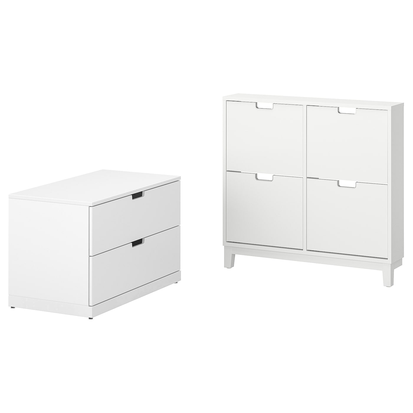 IKEA STÄLL / NORDLI meble do przedpokoju, zestaw 2 szt, biały