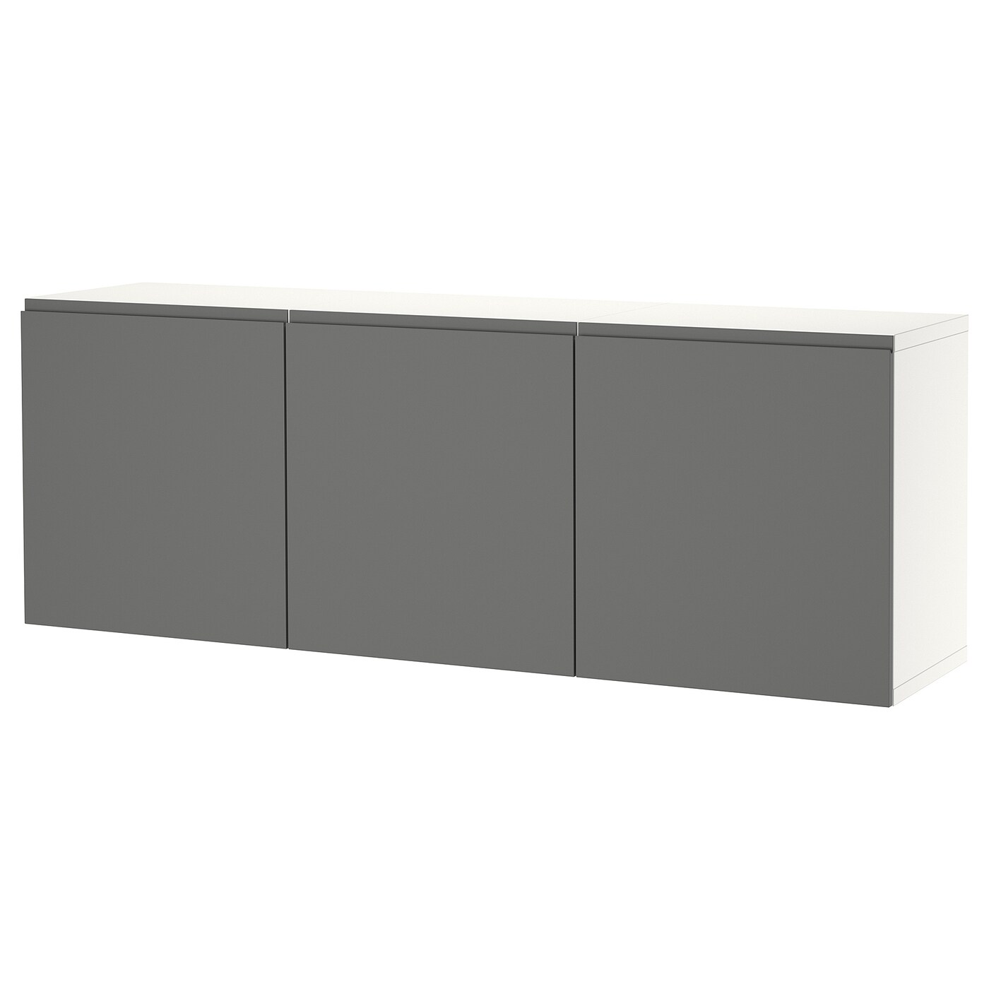 IKEA BESTÅ kombinacja szafek ściennych, biały/Västerviken ciemnoszary, 180x42x64 cm