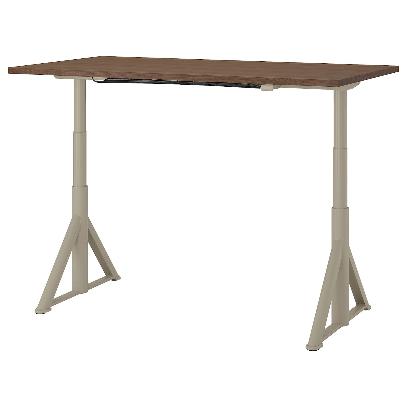 IKEA IDÅSEN biurko z regulacją wysokości, brązowy/beżowy, 160x80 cm