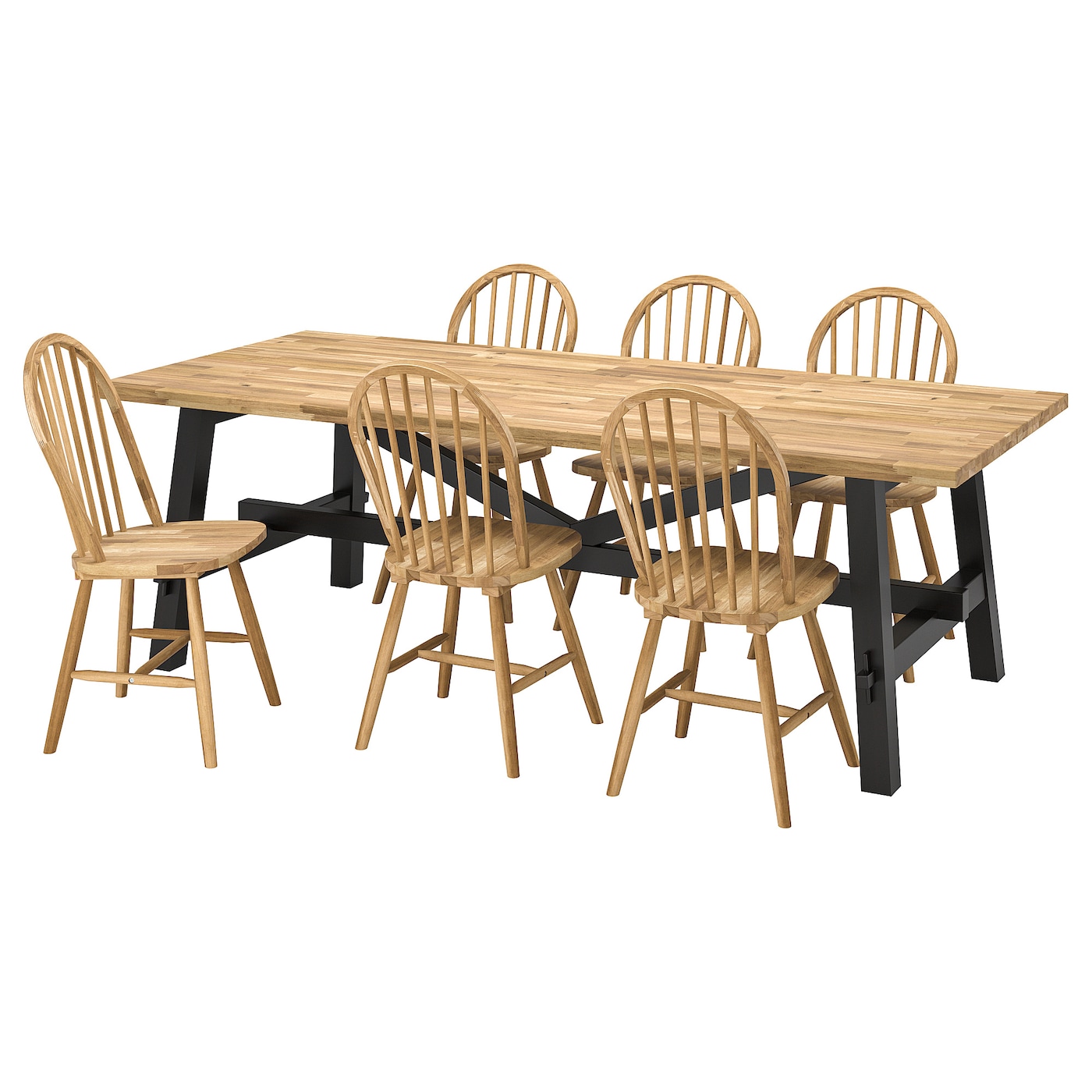 IKEA SKOGSTA / SKOGSTA stół i 6 krzeseł, akacja/akacja, 235 cm