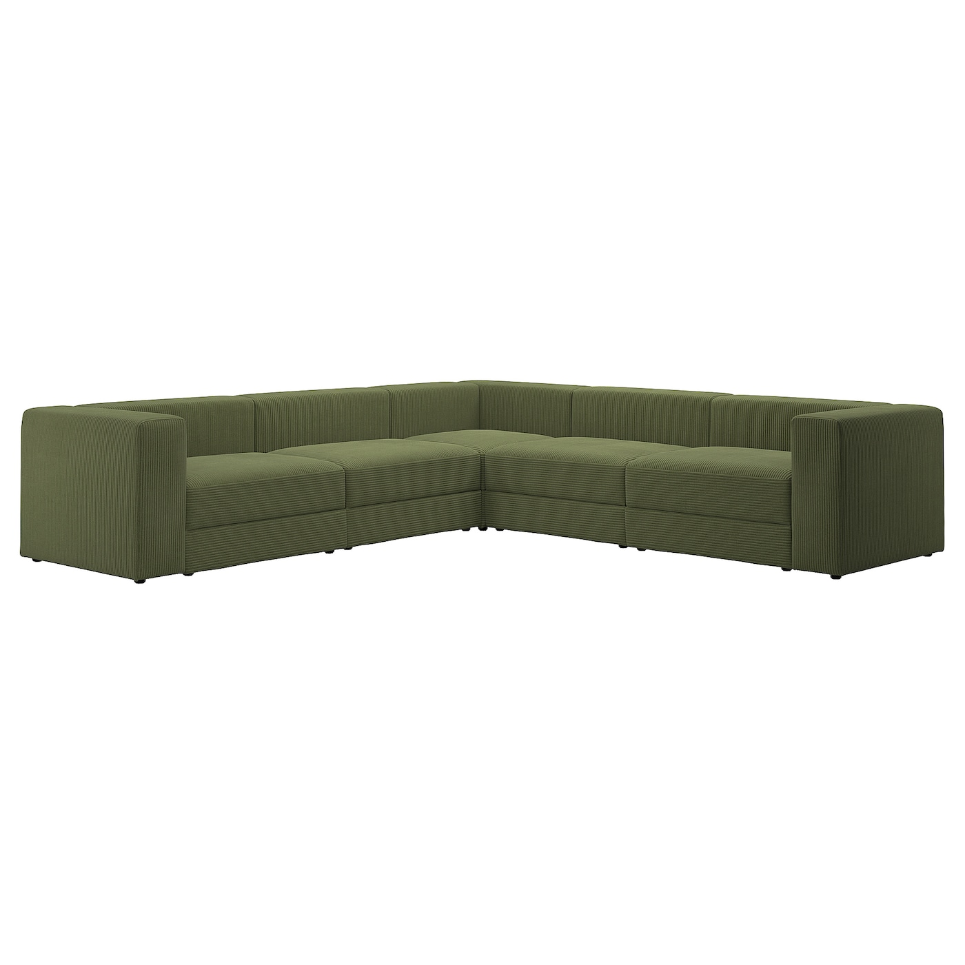 IKEA JÄTTEBO sofa narożna modułowa, 6-osobowa, Samsala ciemny żółto-zielony, Wysokość: 71 cm