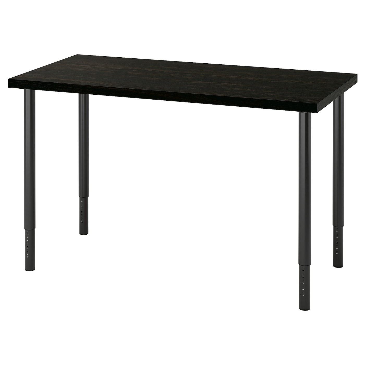 IKEA LAGKAPTEN / OLOV biurko, czarnybrąz/czarny, 120x60 cm