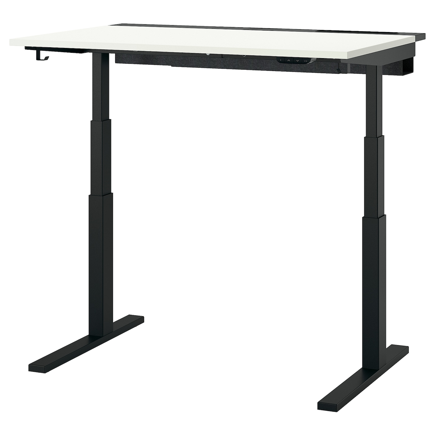 IKEA MITTZON biurko z regulacją wysokości, elektryczny biały/czarny, 120x80 cm