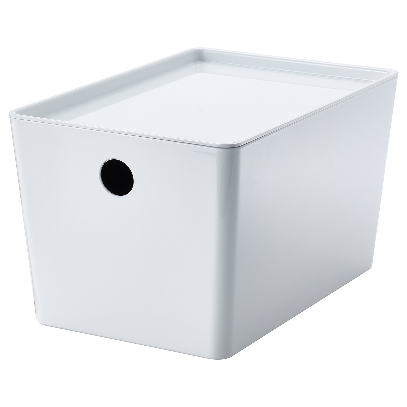 IKEA KUGGIS pojemnik z pokrywką, biały, 18x26x15 cm