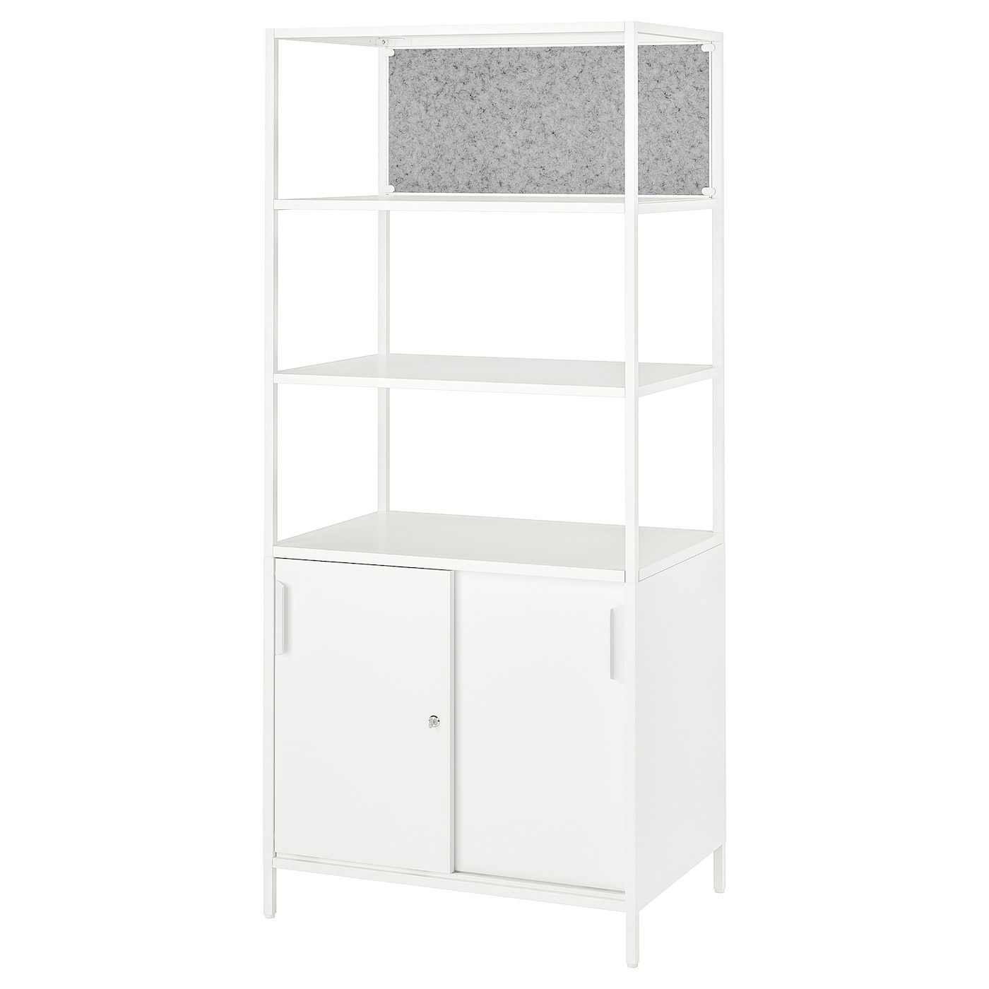 IKEA TROTTEN szafka z drzwiami przesuw/tablica, biały, 80x180 cm