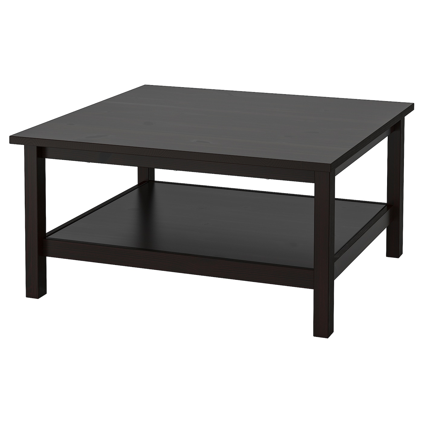 IKEA HEMNES stolik kawowy, czarnobrąz, 90x90 cm