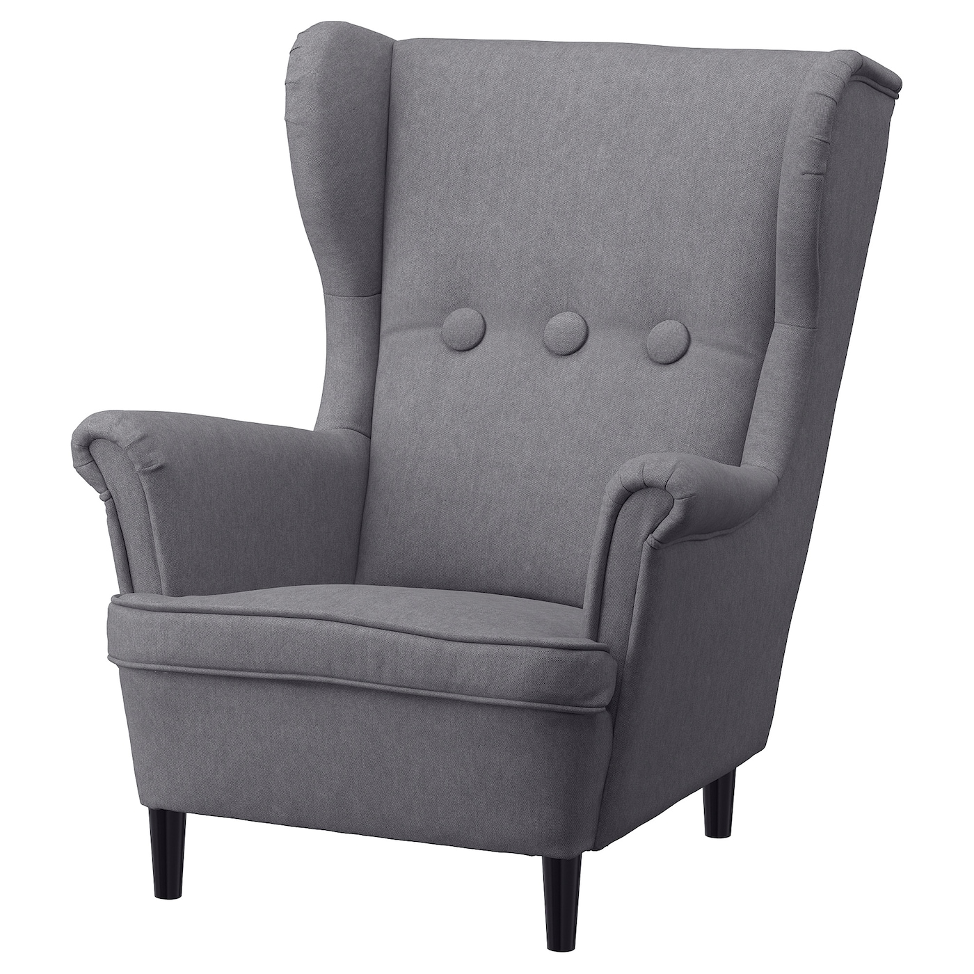 IKEA STRANDMON fotelik dziecięcy, Vissle szary, Szerokość: 56 cm