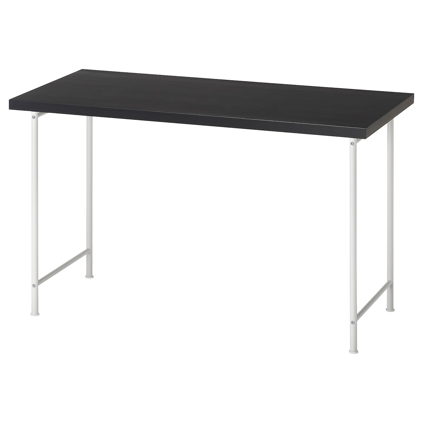 IKEA LAGKAPTEN / SPÄND biurko, czarnobrąz/biały, 120x60 cm