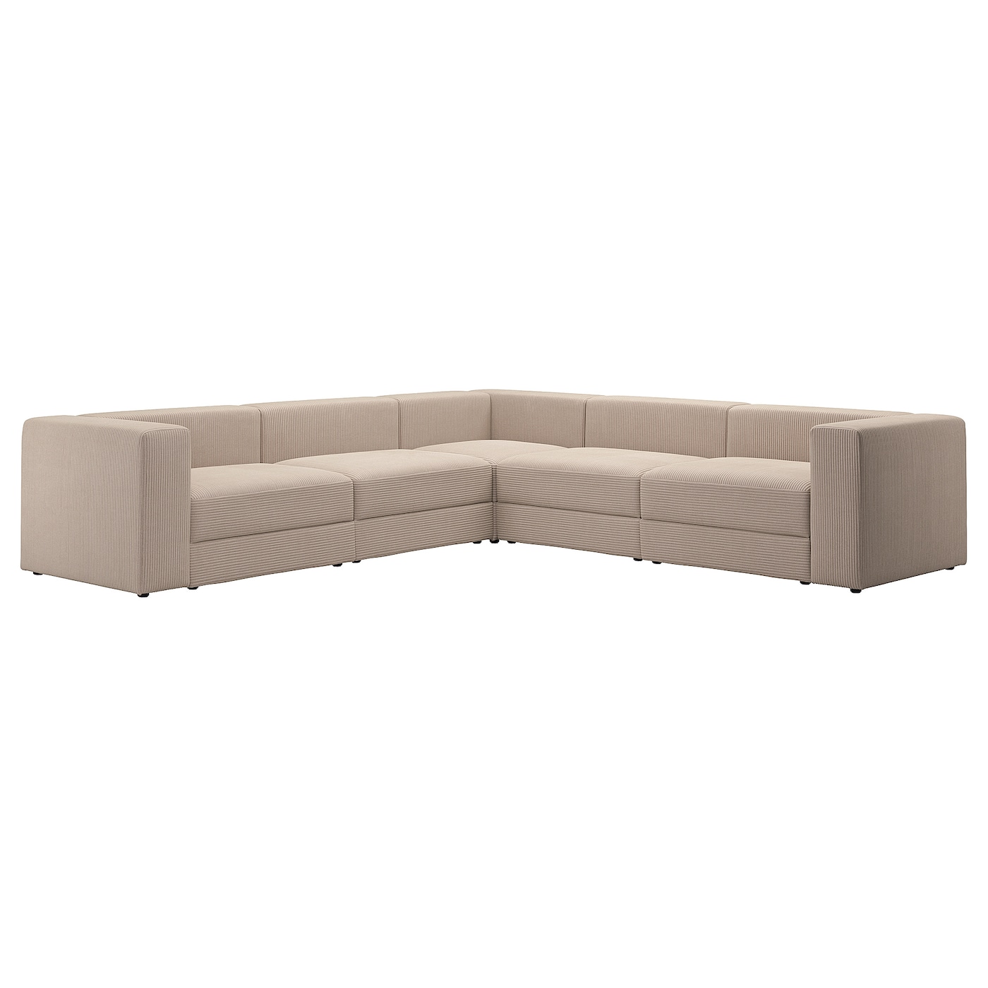 IKEA JÄTTEBO sofa narożna modułowa, 6-osobowa, Samsala szarobeżowy, Wysokość: 71 cm