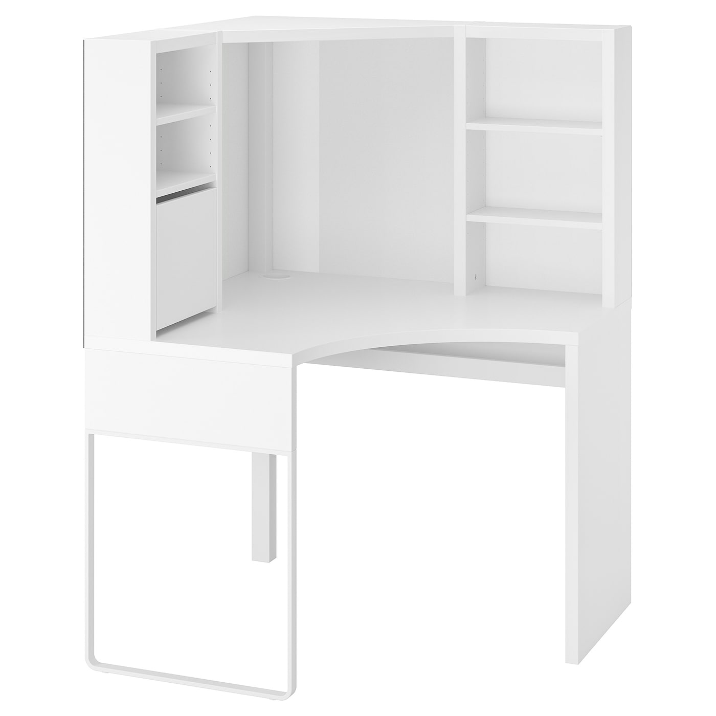 IKEA MICKE biurko narożne, biały, 100x142 cm