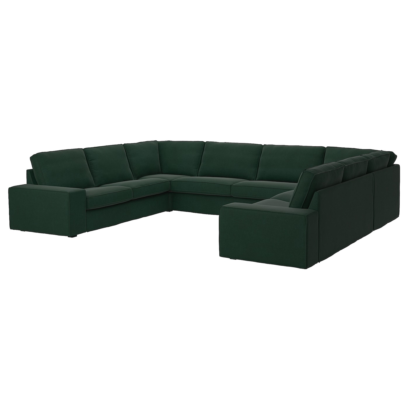 IKEA KIVIK sofa w kształcie lit U, 7-osobowa, Tallmyra ciemnozielony, Szerokość: 328 cm