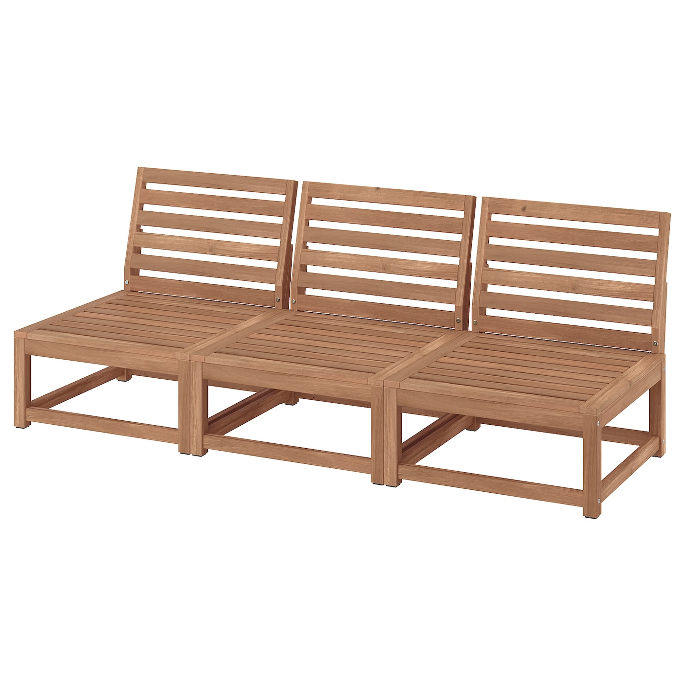 IKEA NÄMMARÖ 3-osobowa sofa modułowa, zewn, bejca jasnobrązowa, Szerokość: 189 cm
