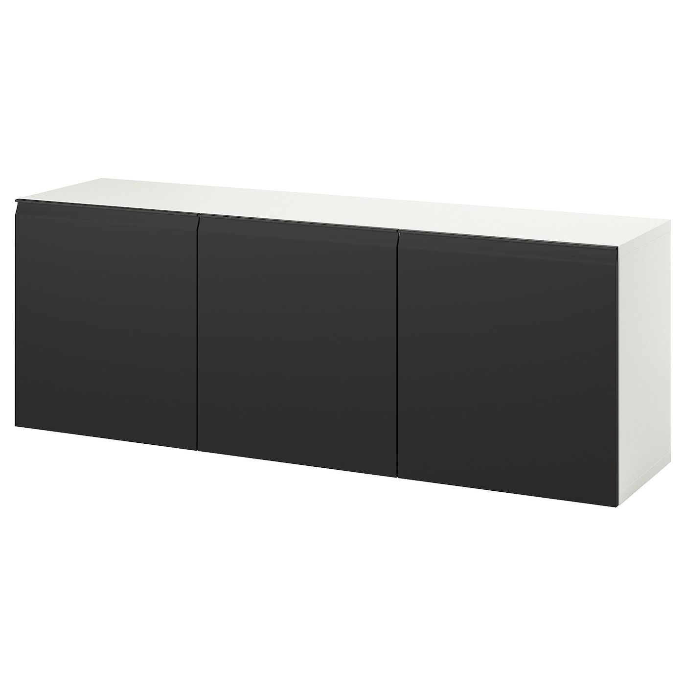 IKEA BESTÅ kombinacja szafek ściennych, biały/Hammarsmed antracyt, 180x42x64 cm