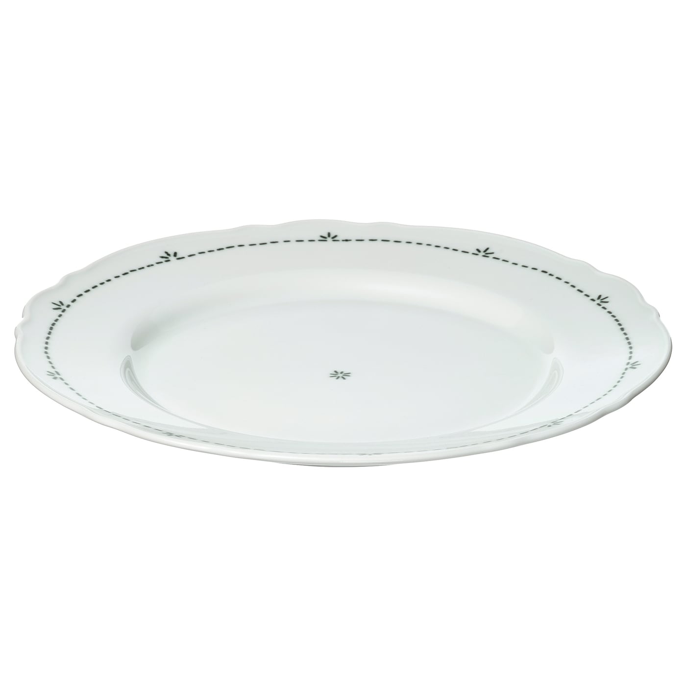 IKEA UPPLAGA talerz, wzór/biały, 28 cm