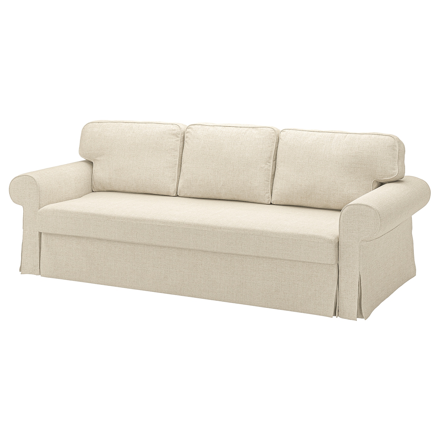 IKEA VRETSTORP sofa 3-osobowa, rozkładana, Kilanda jasnobeżowy, Szerokość: 244 cm