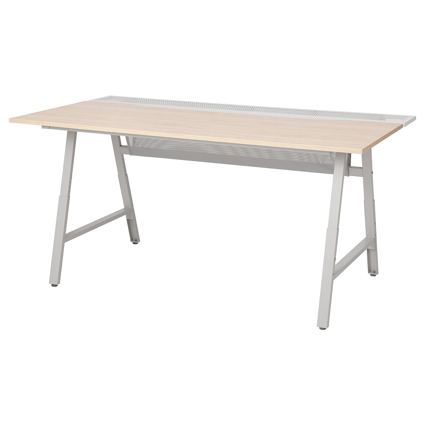 IKEA UTESPELARE biurko gamingowe, imitacja jesionu/szary, 160x80 cm