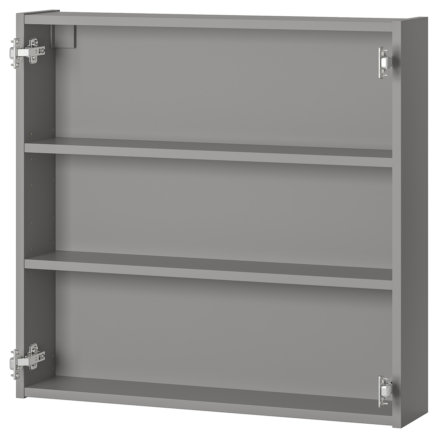 IKEA ENHET szafka wisząca z 2 półkami, szary, 80x15x75 cm