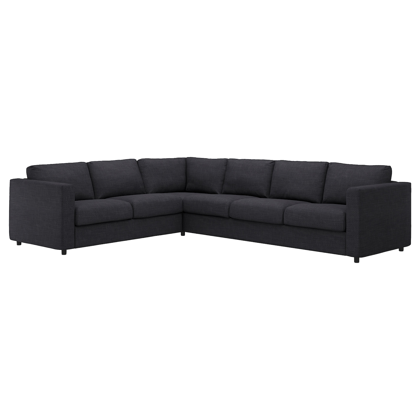 IKEA VIMLE sofa narożna 5-osobowa, Hillared antracyt, Wysokość z poduchami oparcia: 83 cm