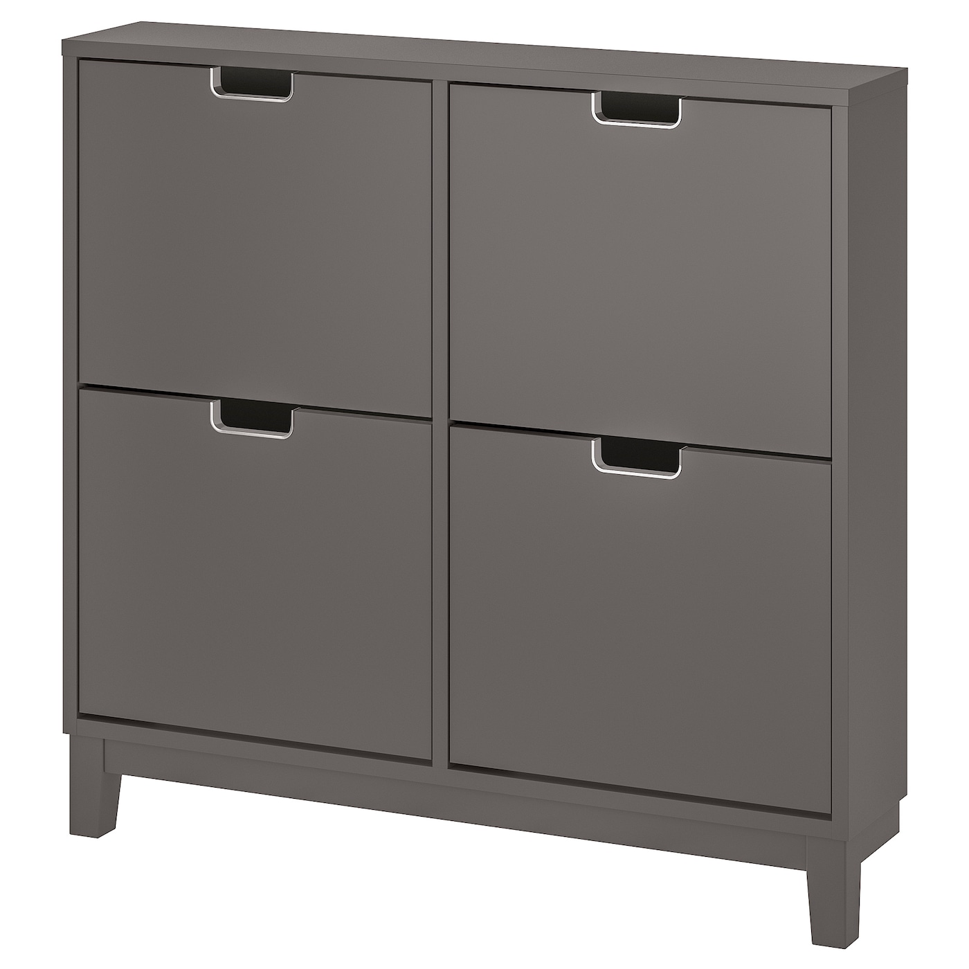 IKEA STÄLL szafka na buty, 4 przegrody, ciemnoszary, 96x17x90 cm