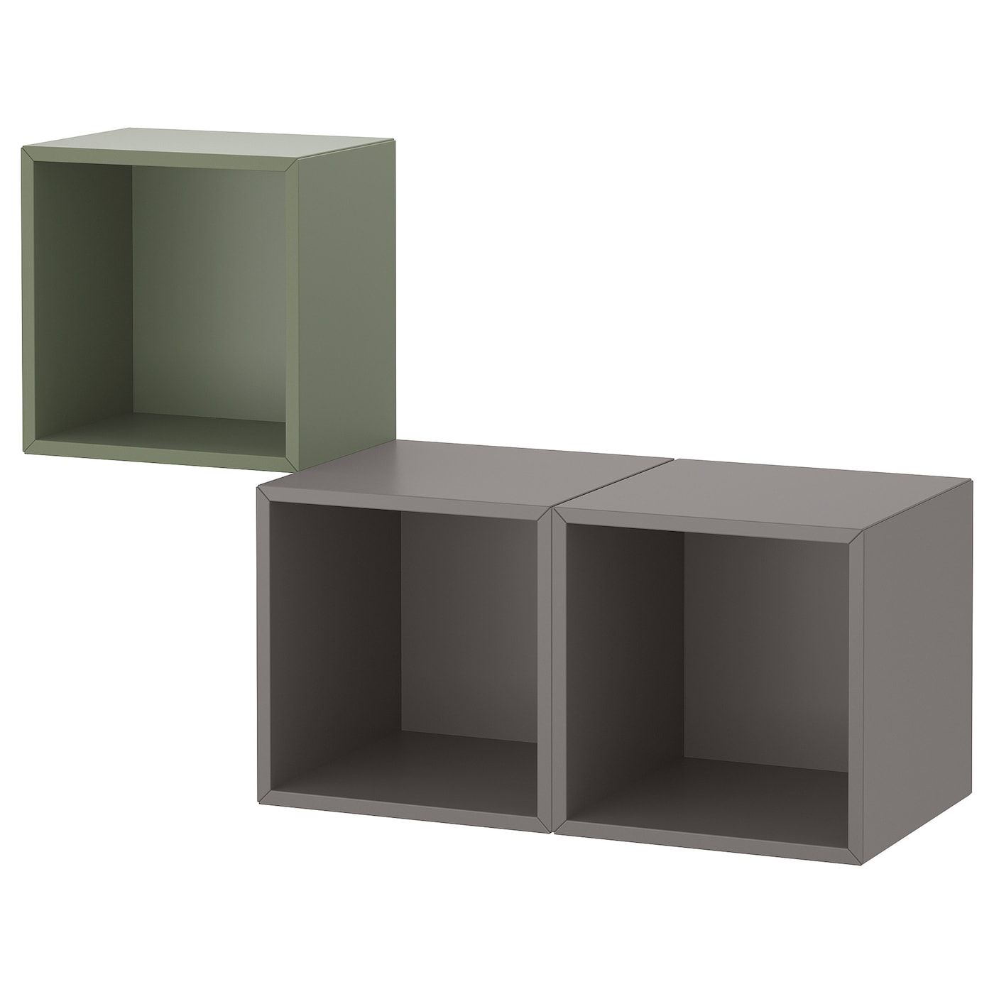 IKEA EKET kombinacja szafek ściennych, szarozielony/ciemnoszary, 105x35x70 cm