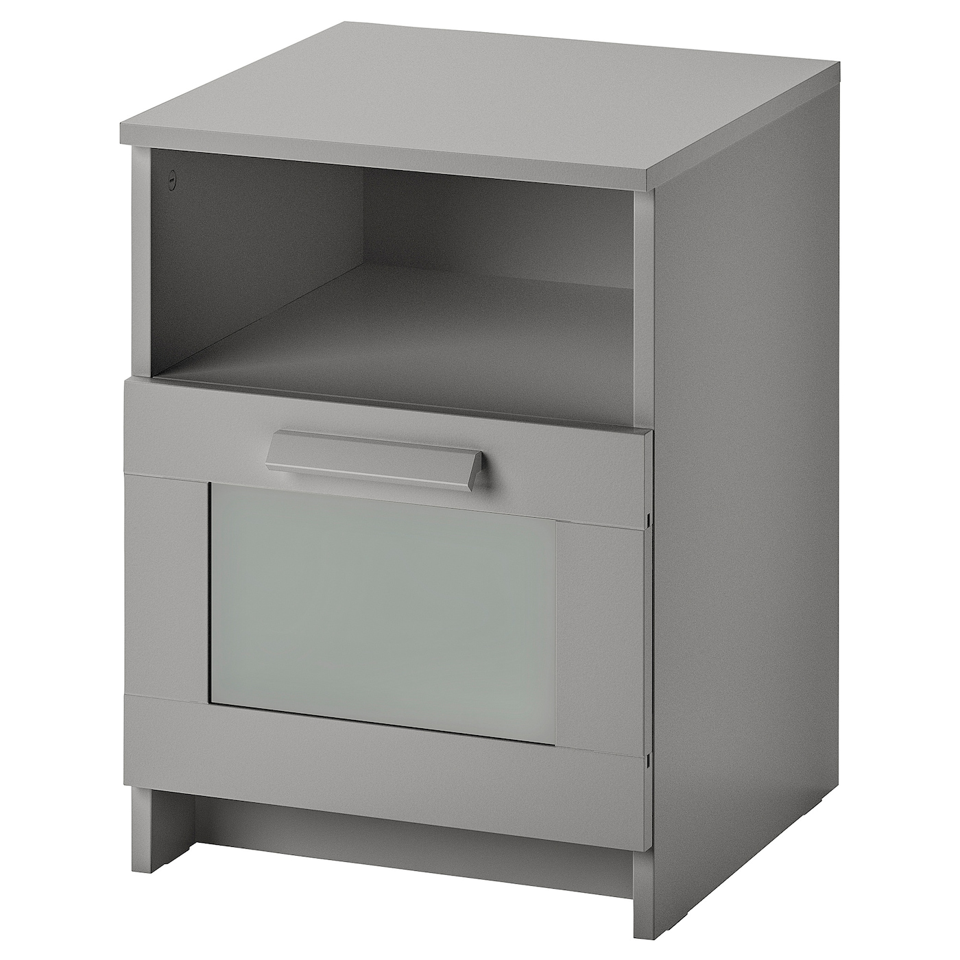 IKEA BRIMNES Stolik nocny, szary, 39x41 cm