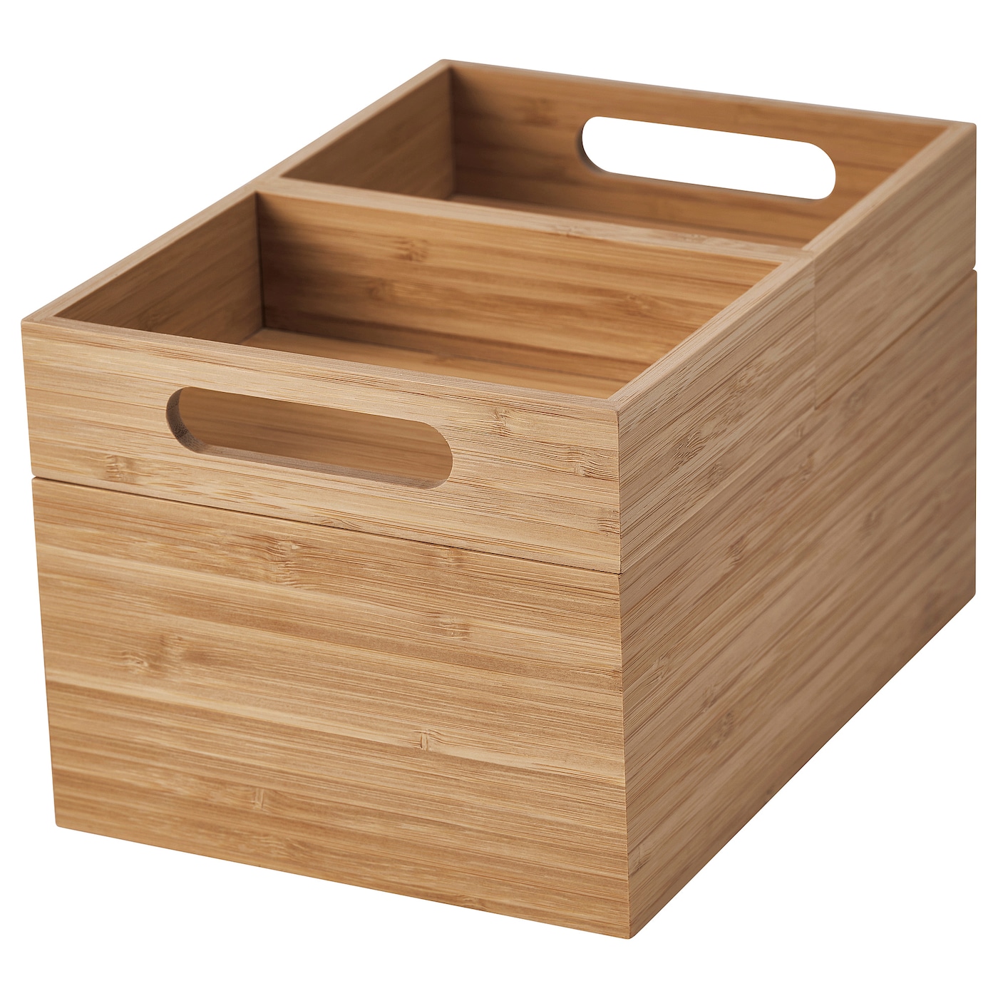 IKEA DRAGAN pudełko, 3 szt, bambus, 23x17x14 cm