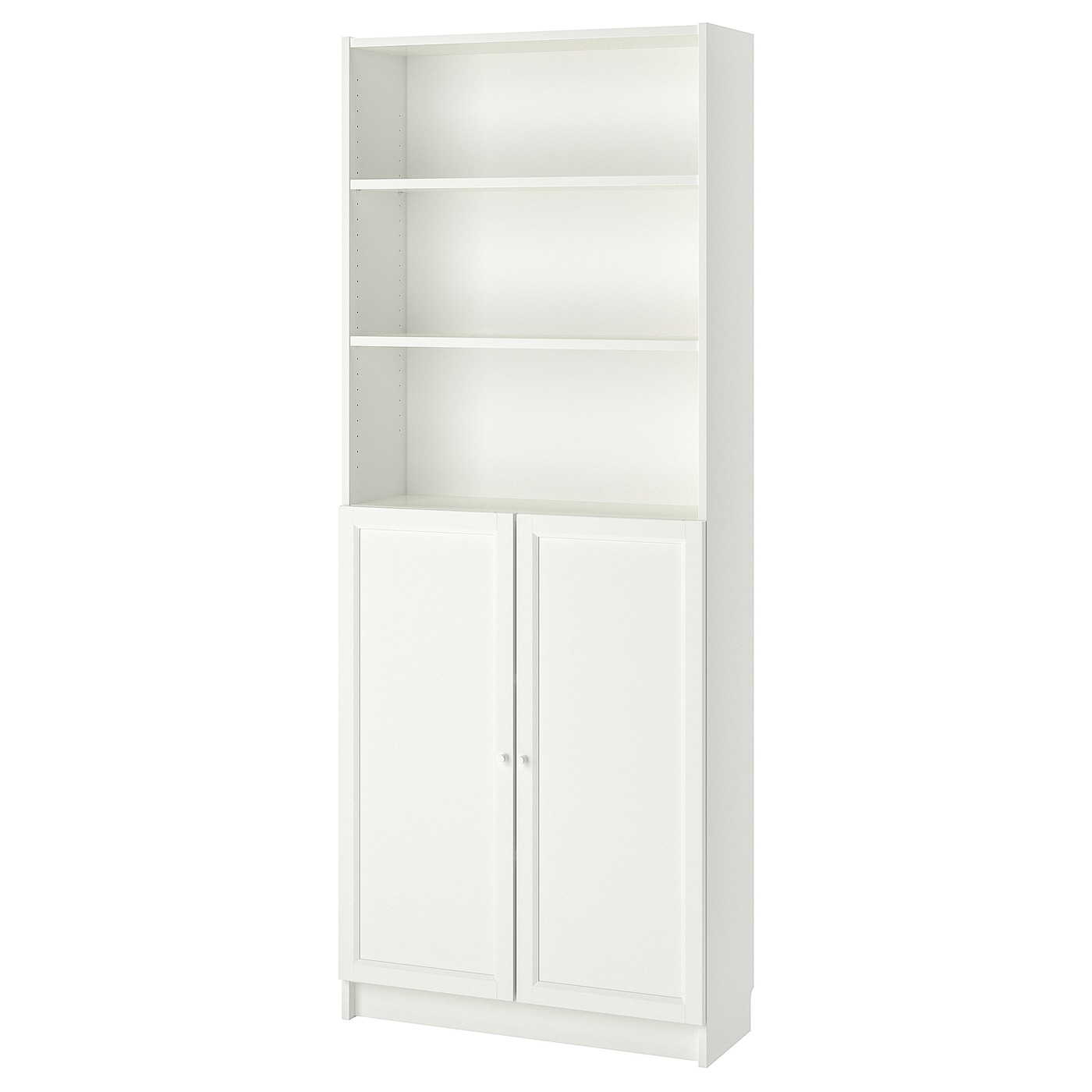 IKEA BILLY / OXBERG regał z drzwiami, biały, 80x30x202 cm