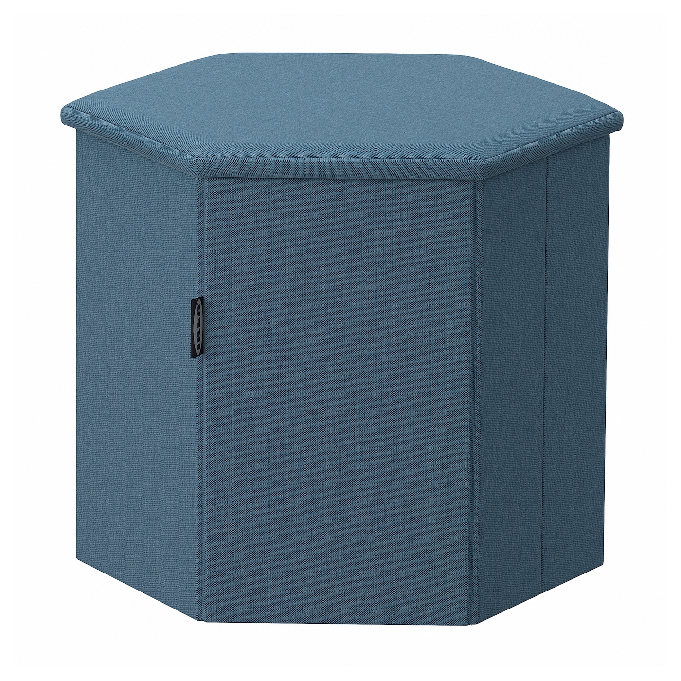 IKEA KJUGE puf ze schowkiem, Knisa średnioniebieski, Średnica: 38 cm