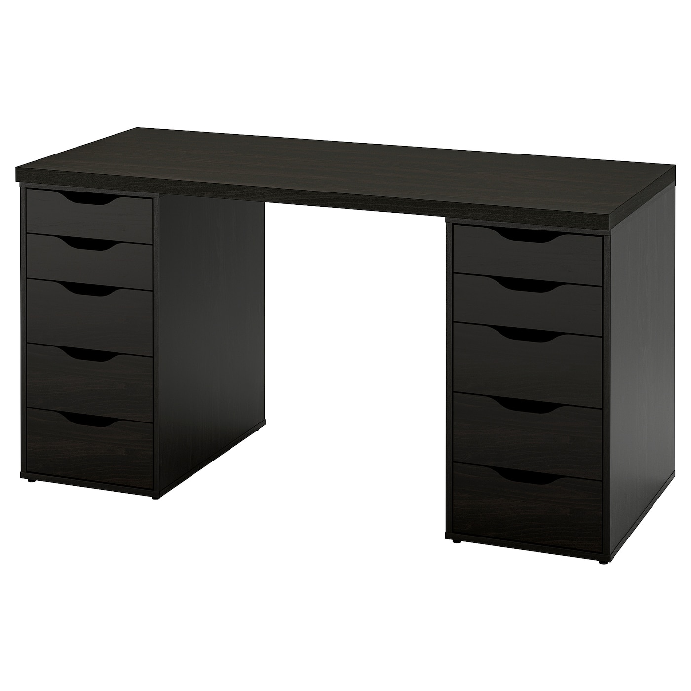 IKEA LAGKAPTEN / ALEX biurko, czarnybrąz, 140x60 cm