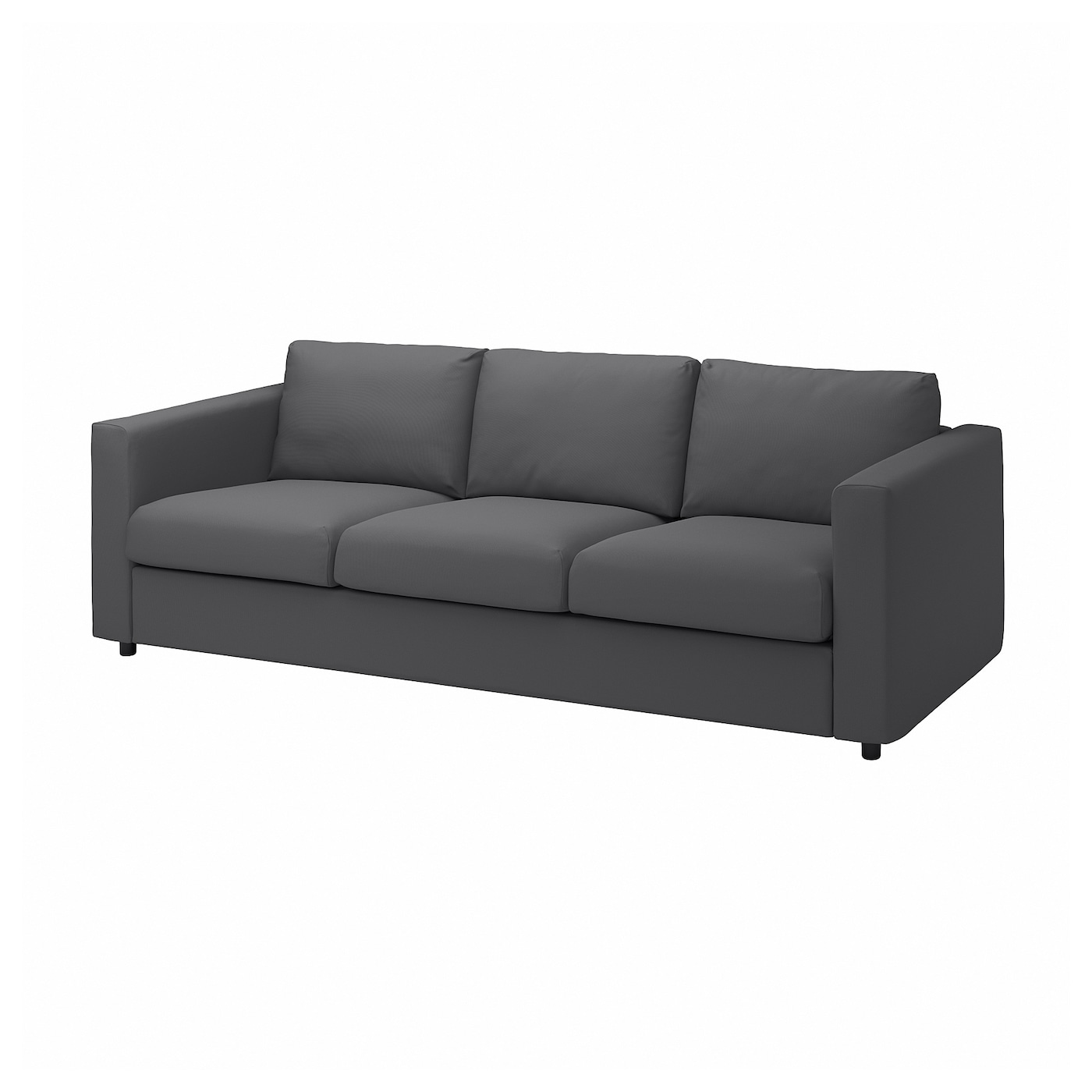 IKEA VIMLE sofa 3-osobowa, Hallarp szary, Wysokość z poduchami oparcia: 83 cm