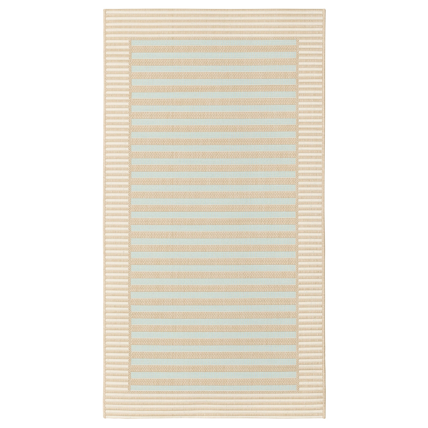 IKEA SKEVNING dywan, tkany na płasko, brązowy niebieski/paski do wewnątrz/na zewnątrz, 80x150 cm