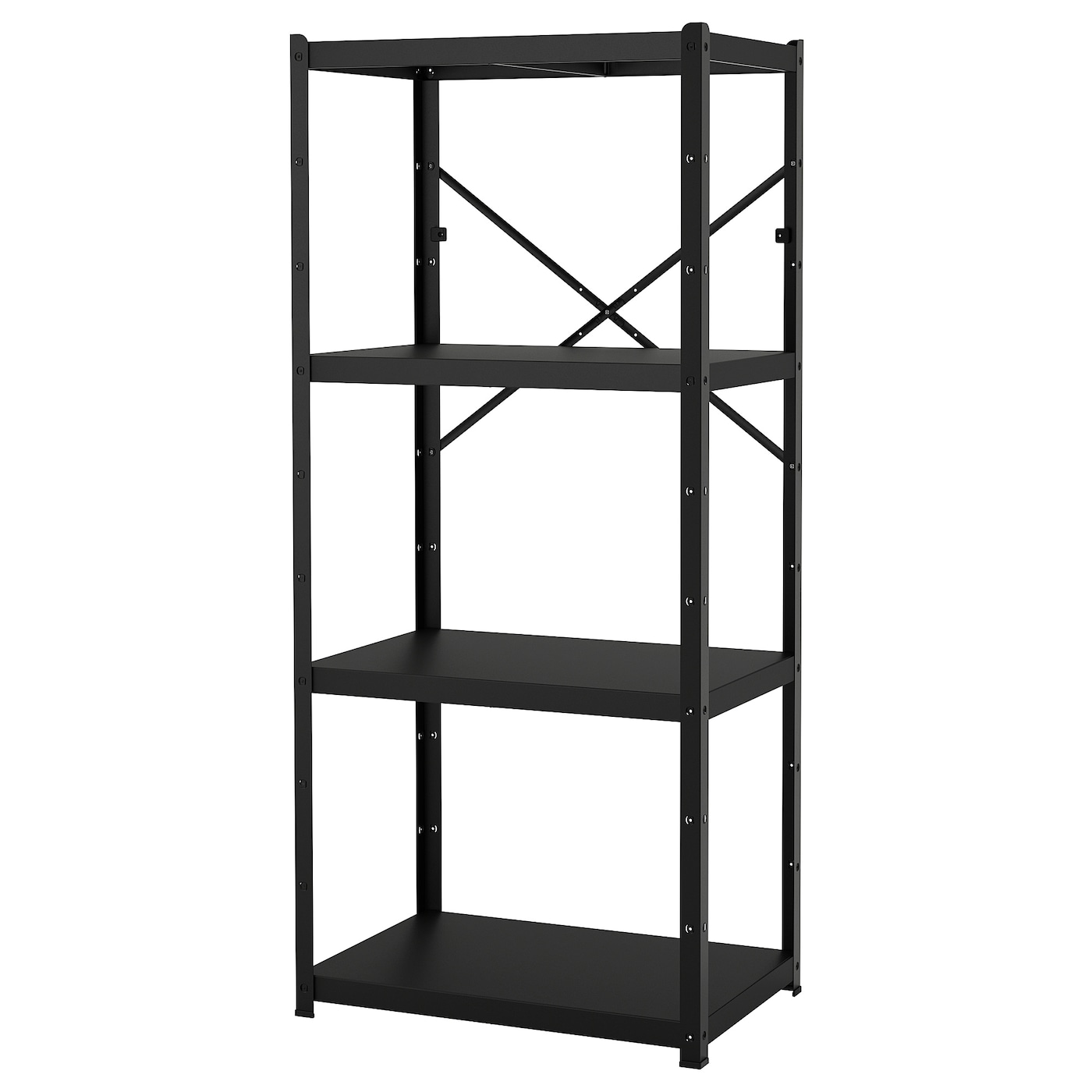 IKEA BROR regał, czarny, 85x55x190 cm