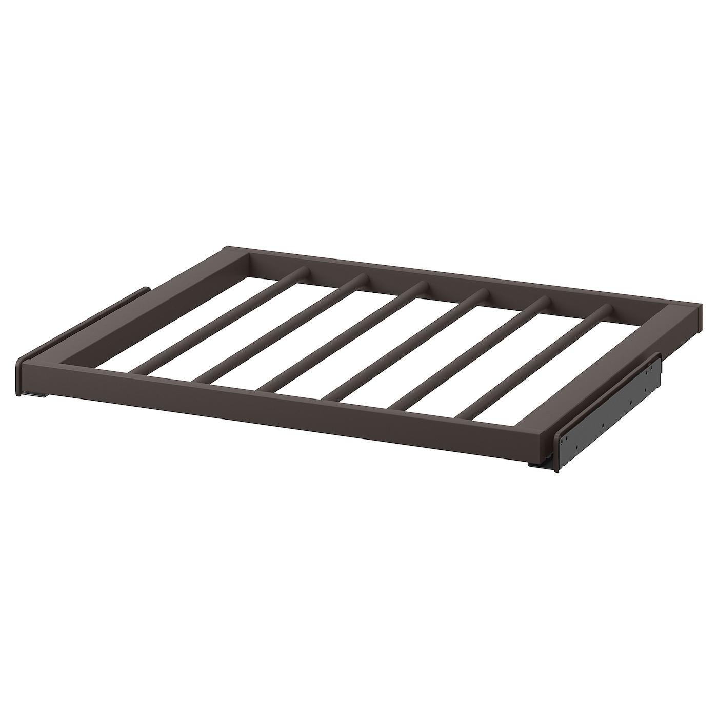 IKEA KOMPLEMENT wysuwany wieszak na spodnie, ciemnoszary, 75x58 cm