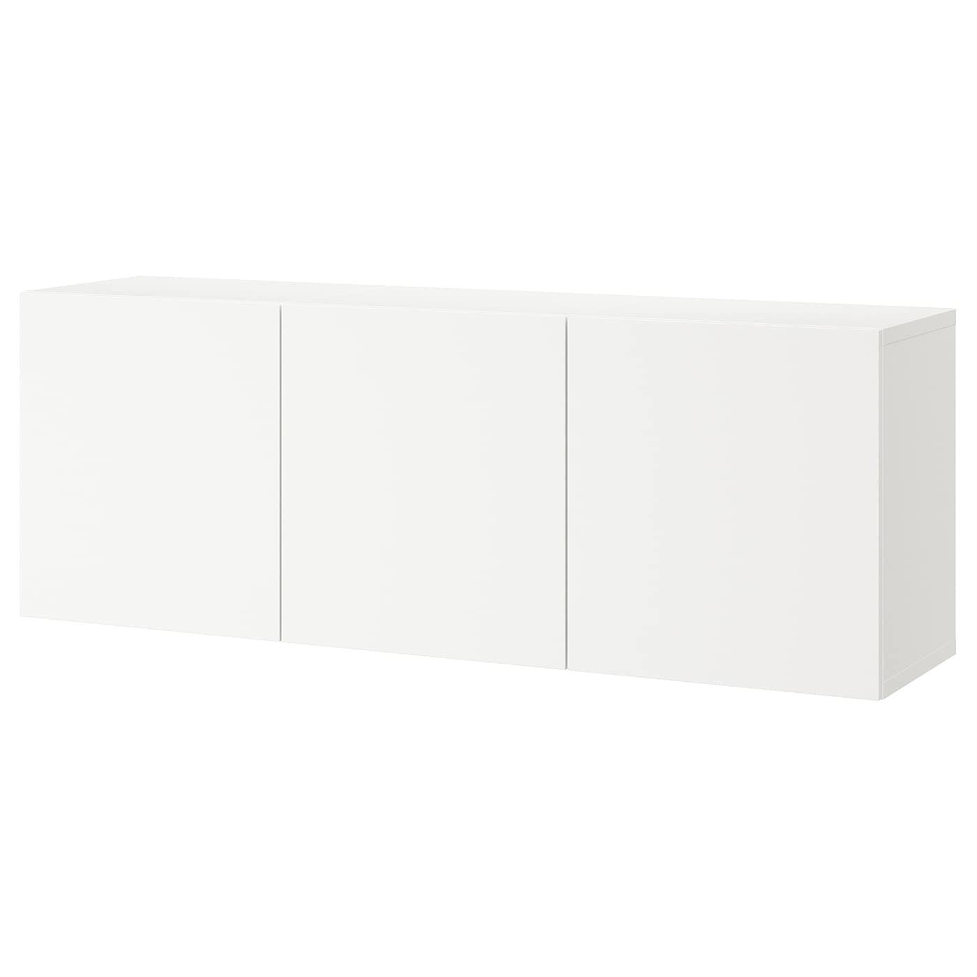 IKEA BESTÅ kombinacja szafek ściennych, biały/Lappviken biały, 180x42x64 cm