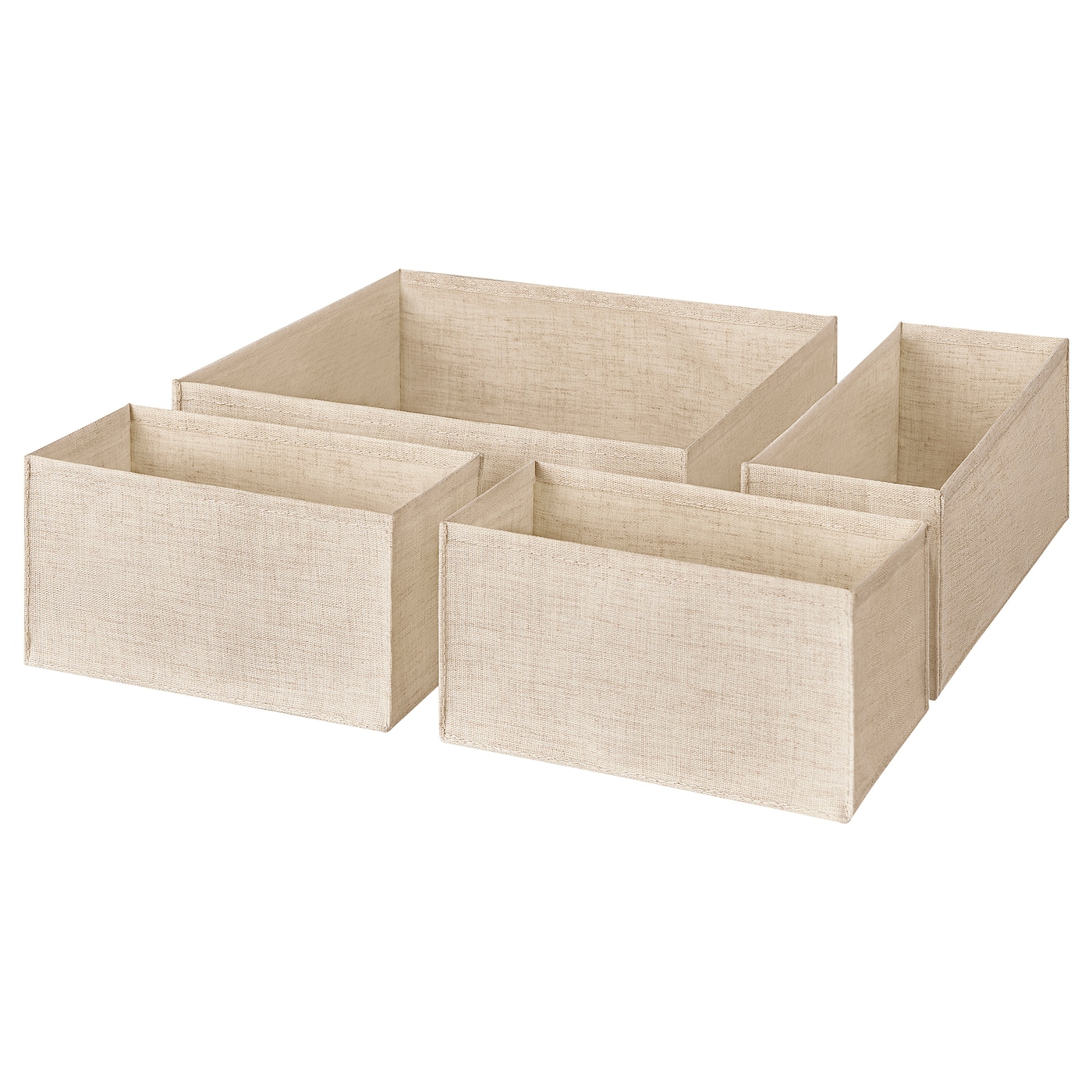 IKEA BOLLÖSUND organizery do szuflad, 4 szt, beżowy
