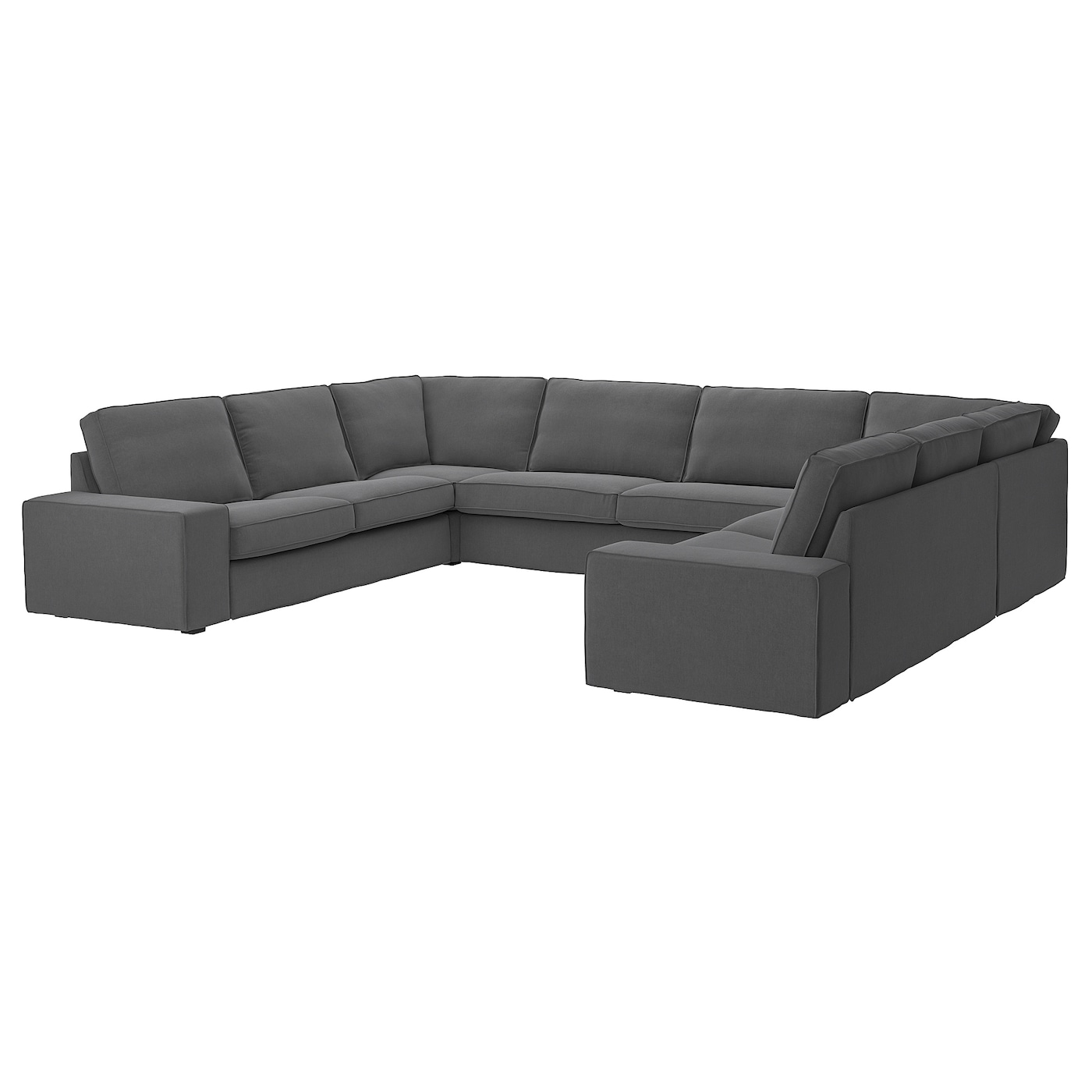 IKEA KIVIK sofa w kształcie lit U, 7-osobowa, Tallmyra średnioszary, Szerokość: 328 cm