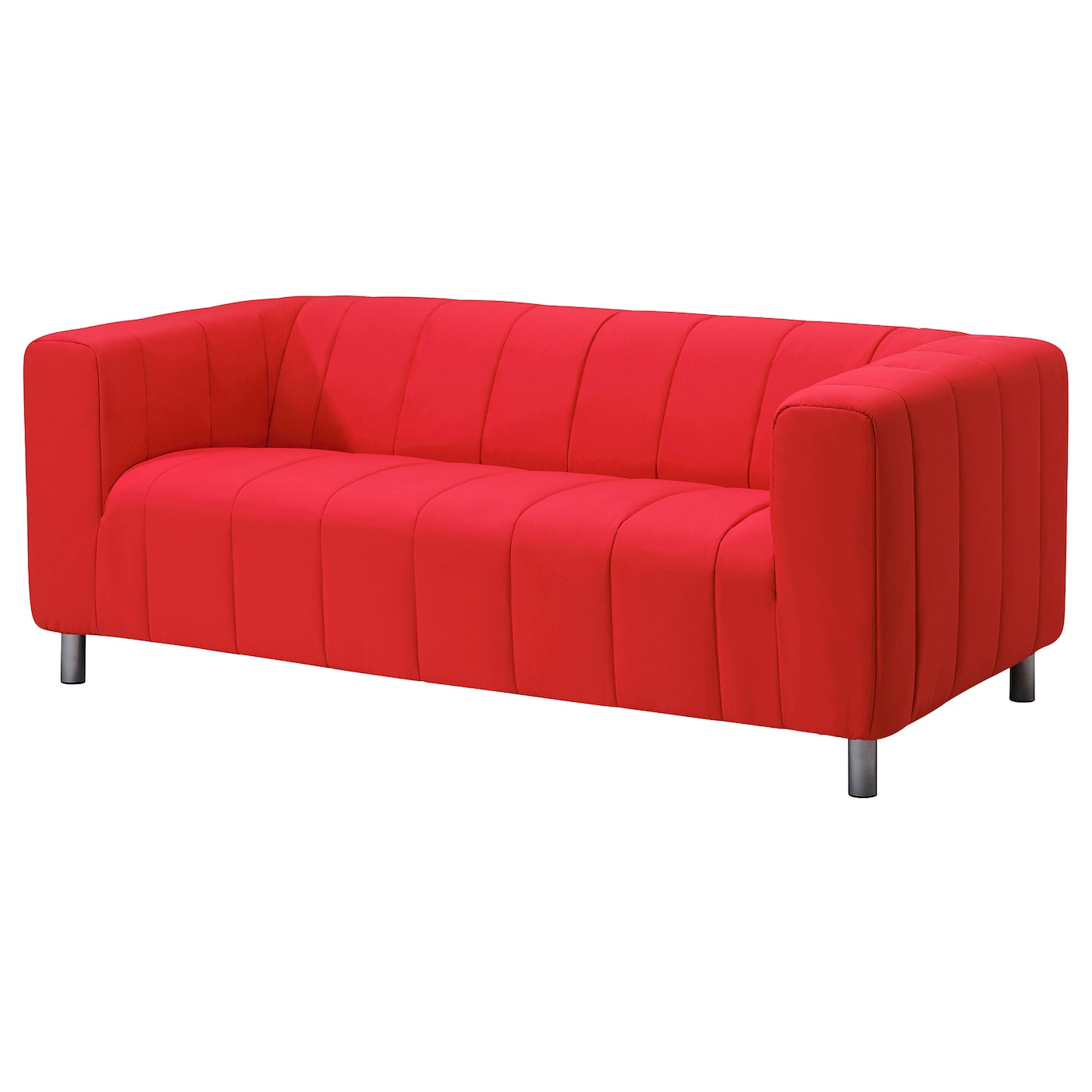 IKEA KLIPPAN sofa 2-osobowa, Långban jaskrawoczerwony, Szerokość: 180 cm