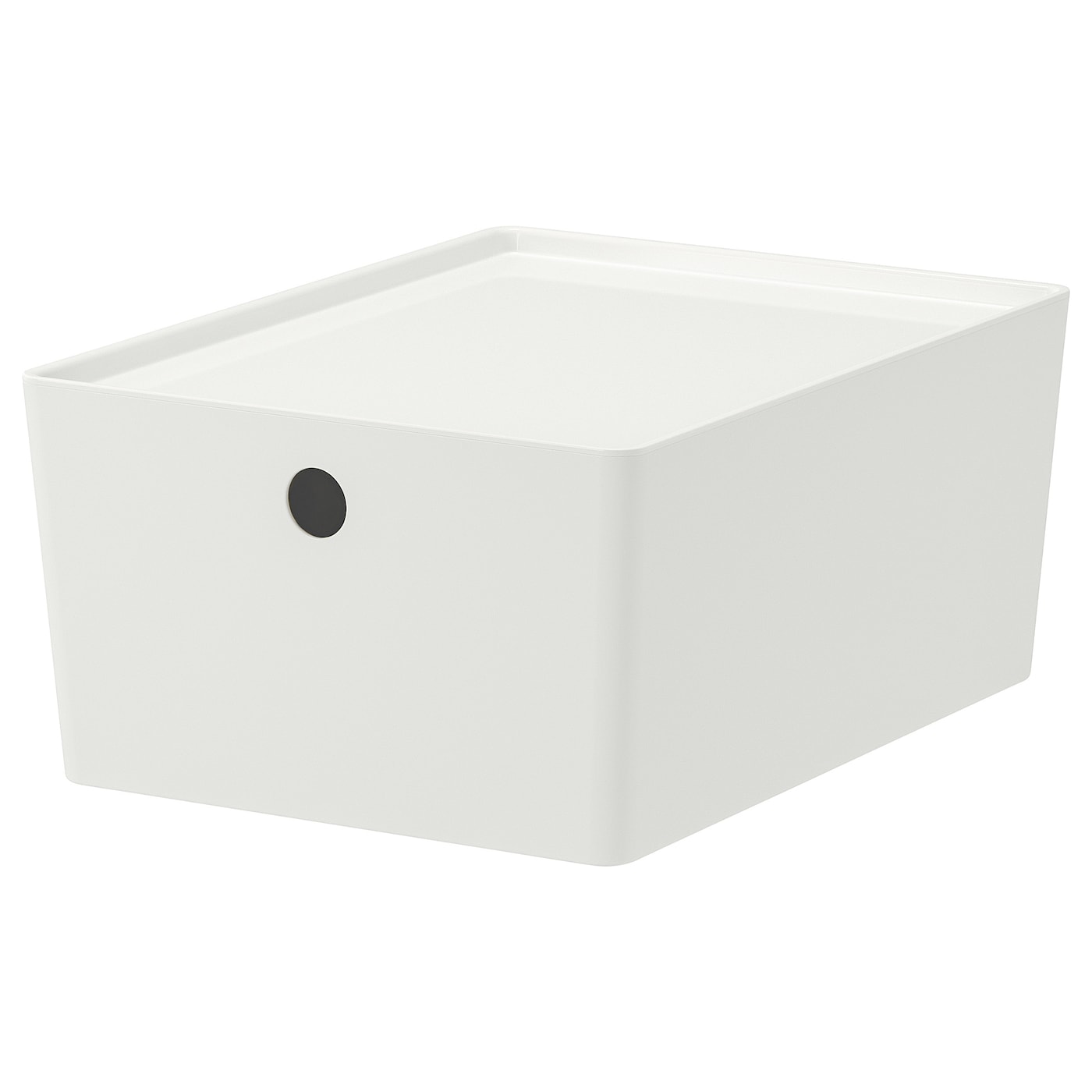 IKEA KUGGIS pojemnik z pokrywką, biały, 26x35x15 cm