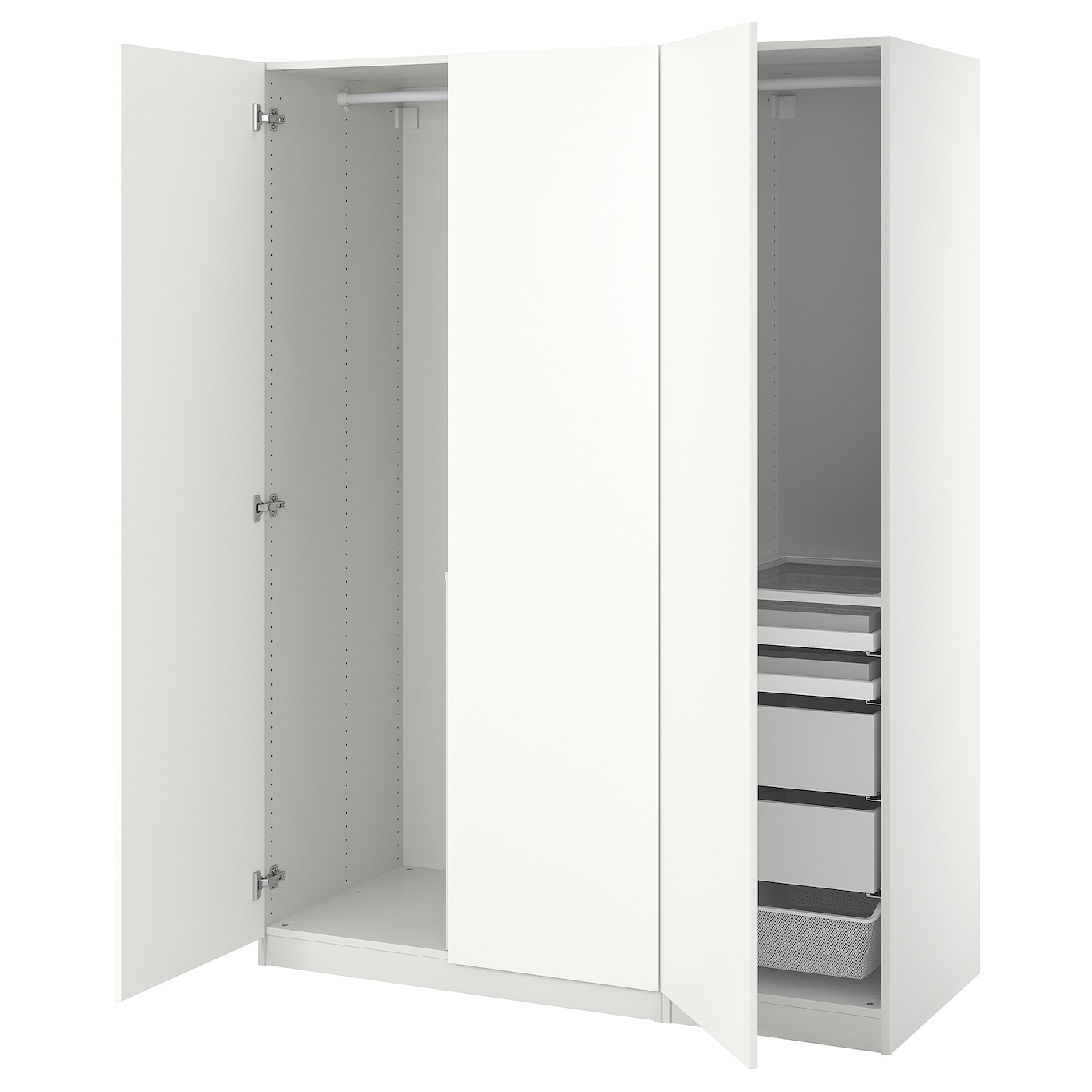 IKEA PAX / FORSAND kombinacja szafy, biały/biały, 150x60x201 cm
