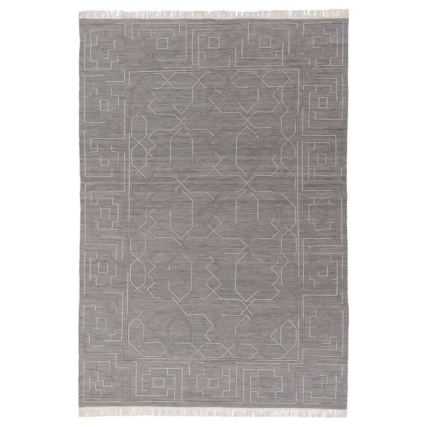 IKEA TÅRGRÄS dywan tkany na płasko, ciemnoszary/wykonano ręcznie, 170x240 cm