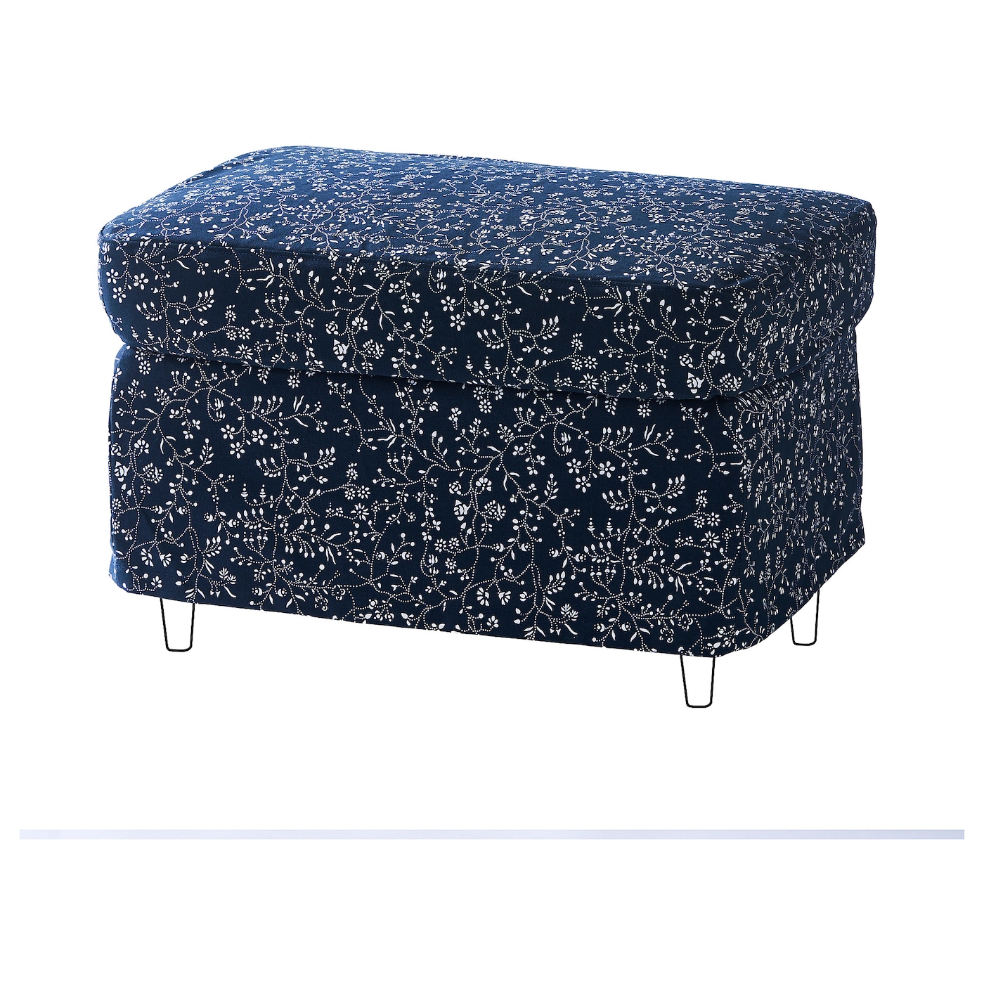 IKEA STRANDMON pokrowiec na podnóżek, Ryrane granatowy