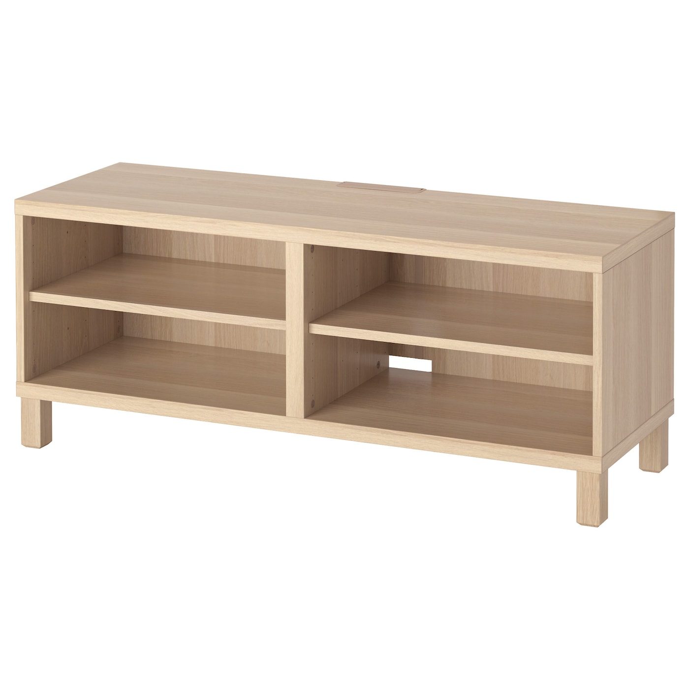 IKEA BESTÅ szafka pod TV, imitacja dębu bejcowanego na biało, 120x40x48 cm