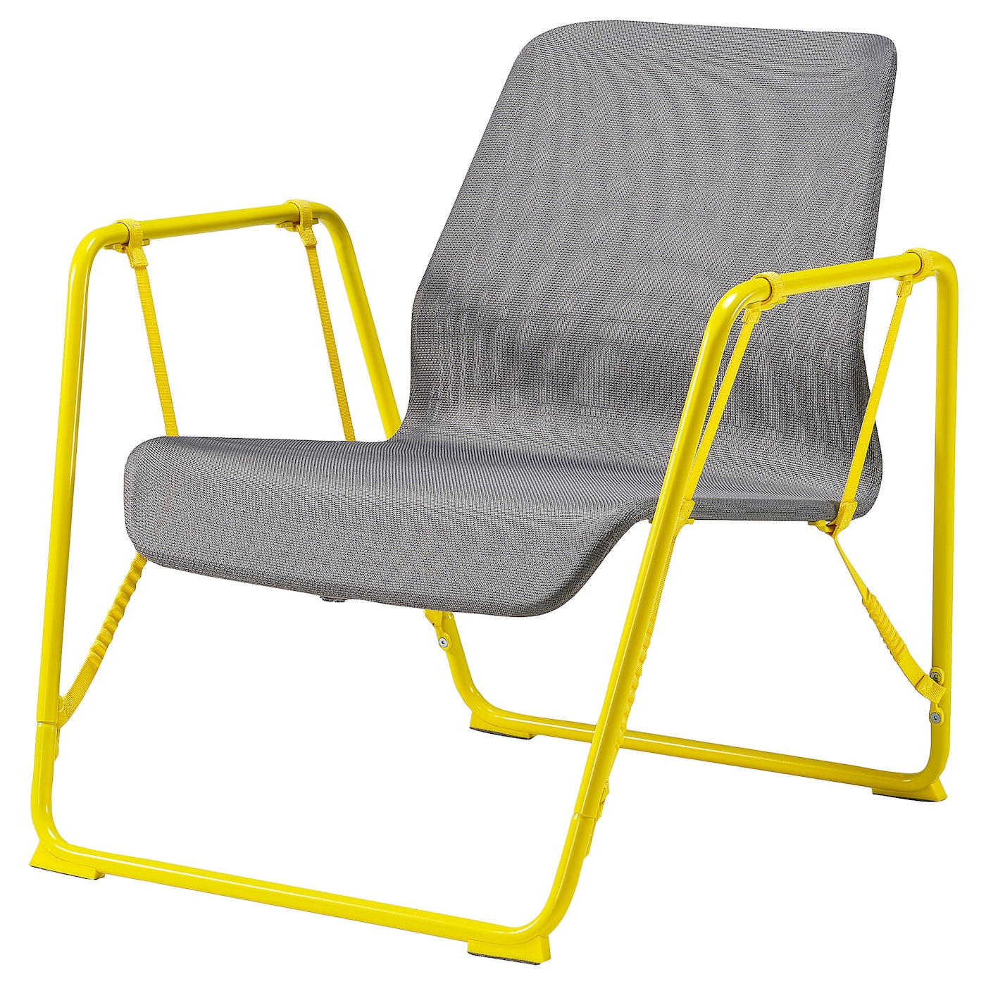 IKEA BRÄNNBOLL fotel gamingowy, szary/jaskrawożółty, Szerokość: 81 cm