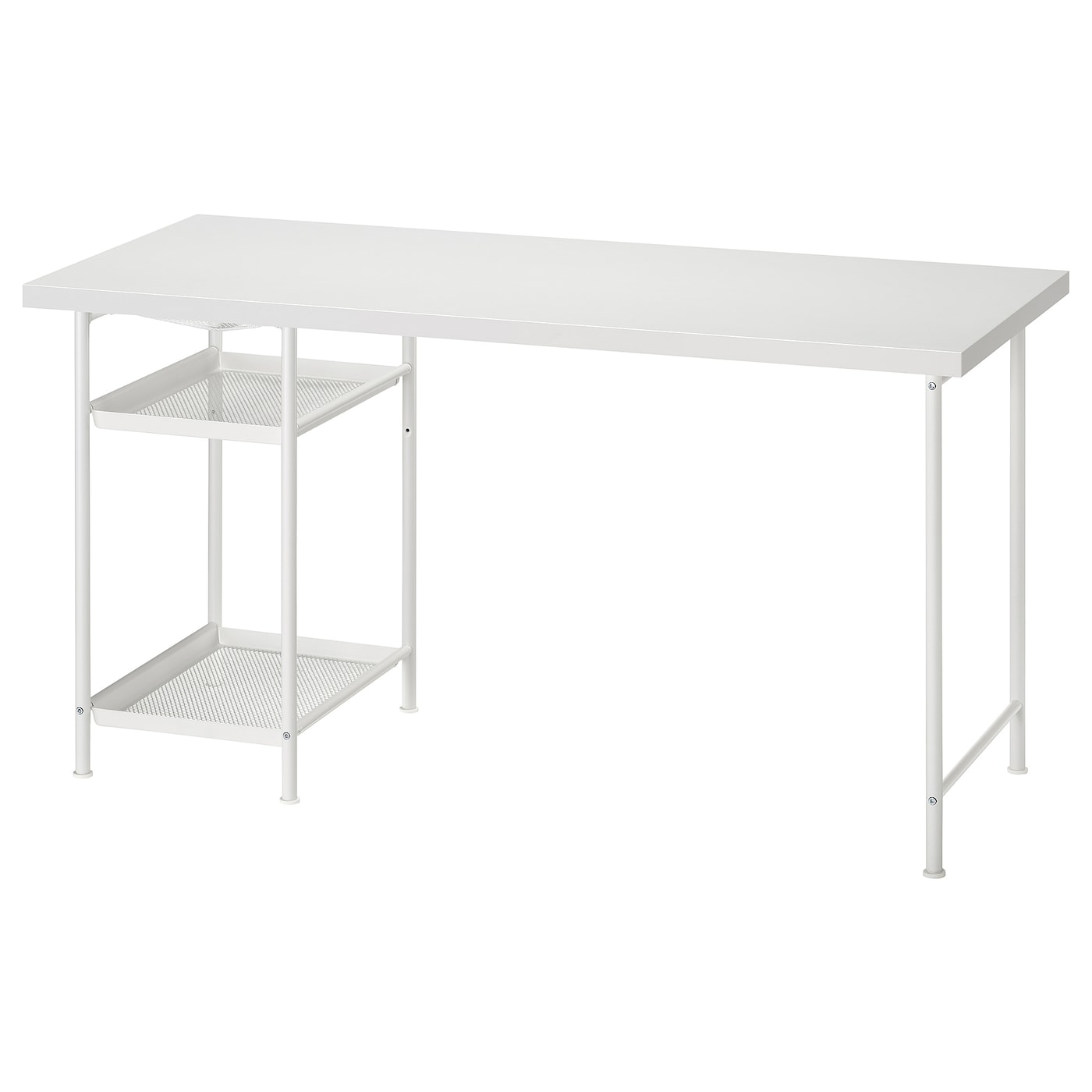IKEA LAGKAPTEN / SPÄND biurko, biały, 140x60 cm