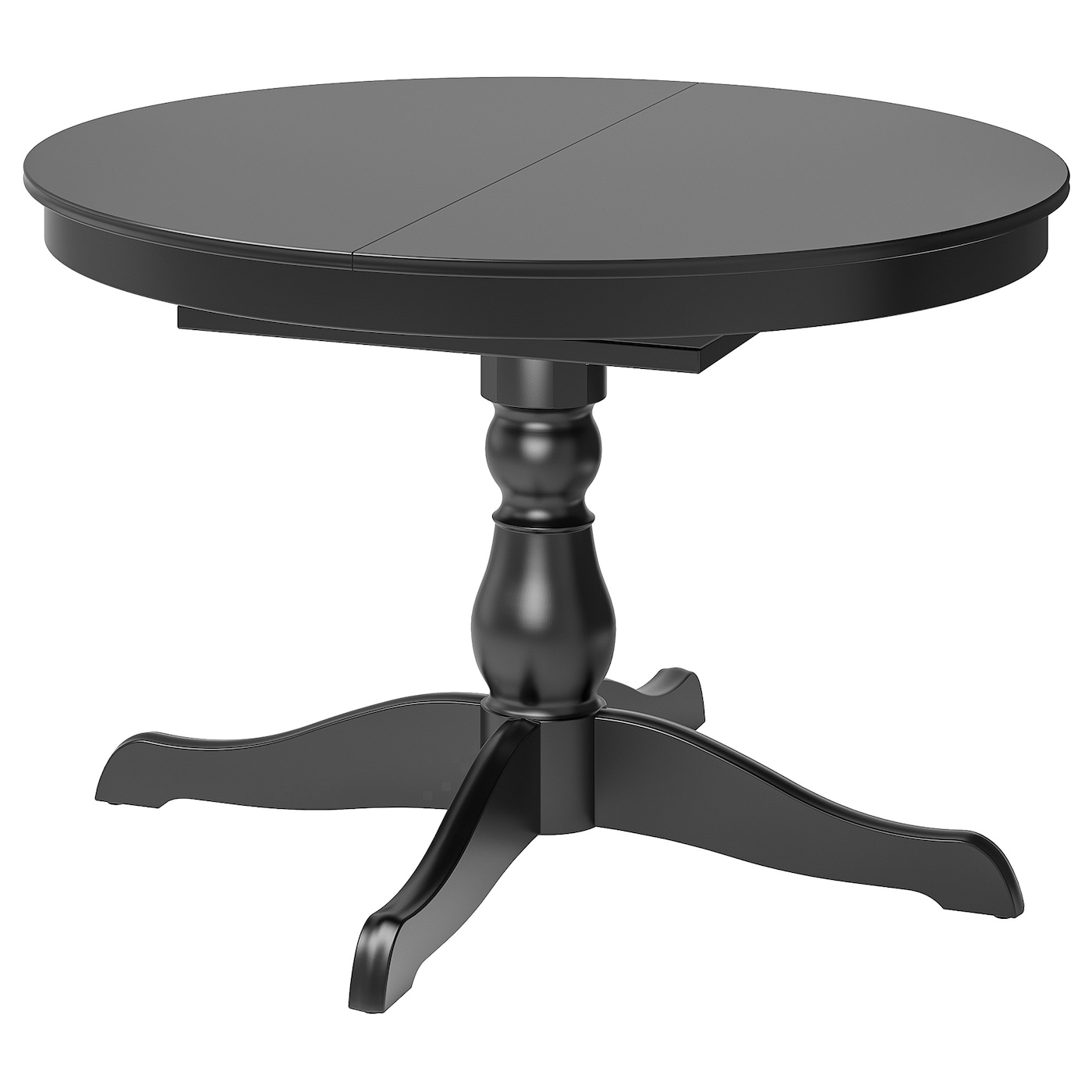 IKEA INGATORP stół rozkładany, czarny, 110/155 cm