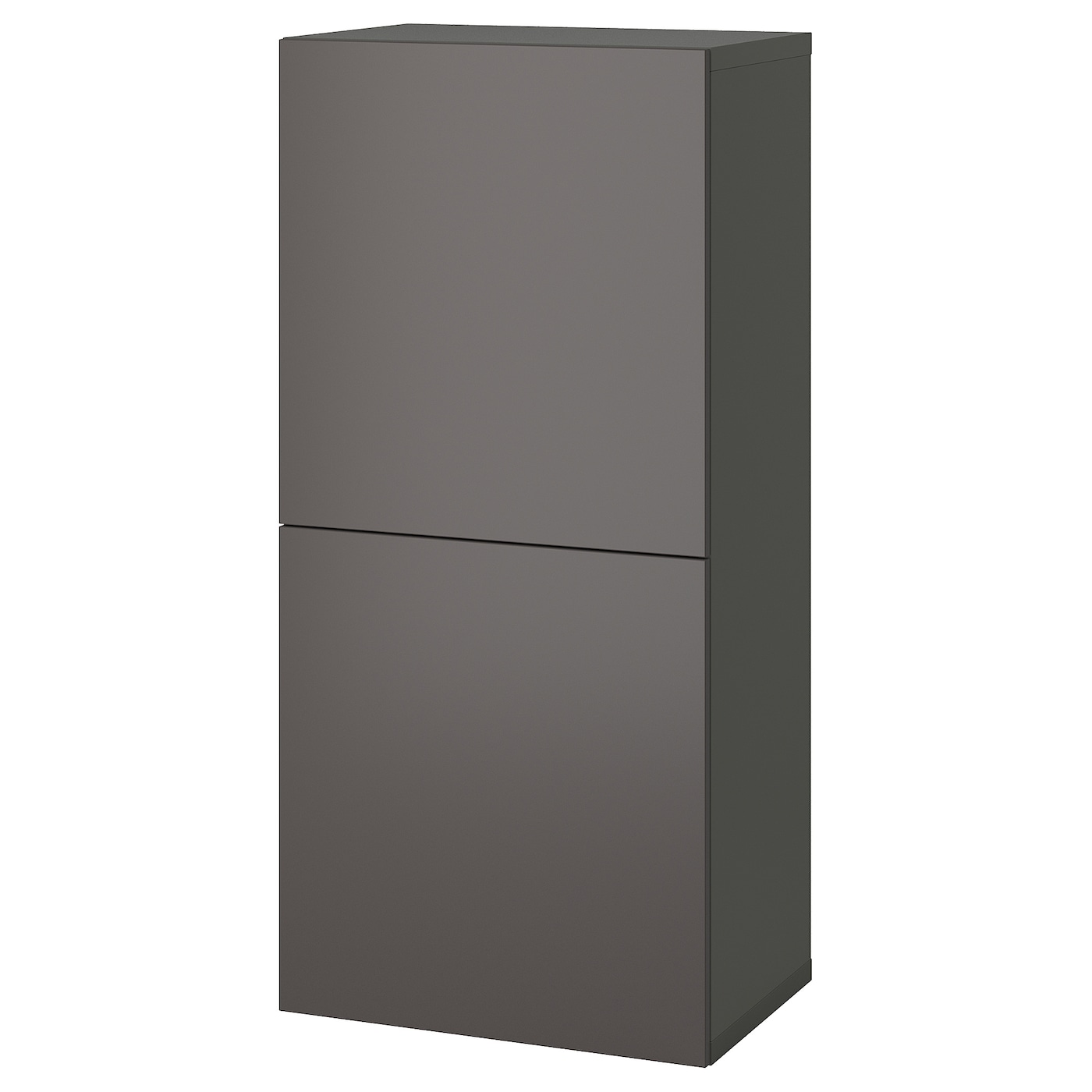 IKEA BESTÅ szafka z drzwiczkami, ciemnoszary/Lappviken ciemnoszary, 60x42x129 cm
