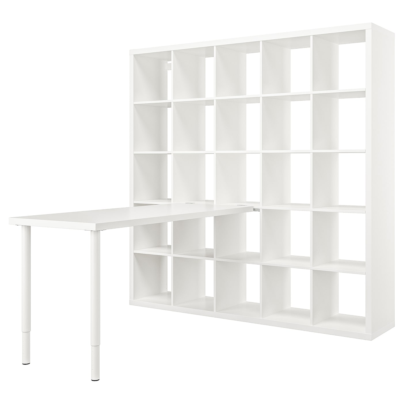 IKEA KALLAX / LAGKAPTEN biurko, biały, 182x179x182 cm